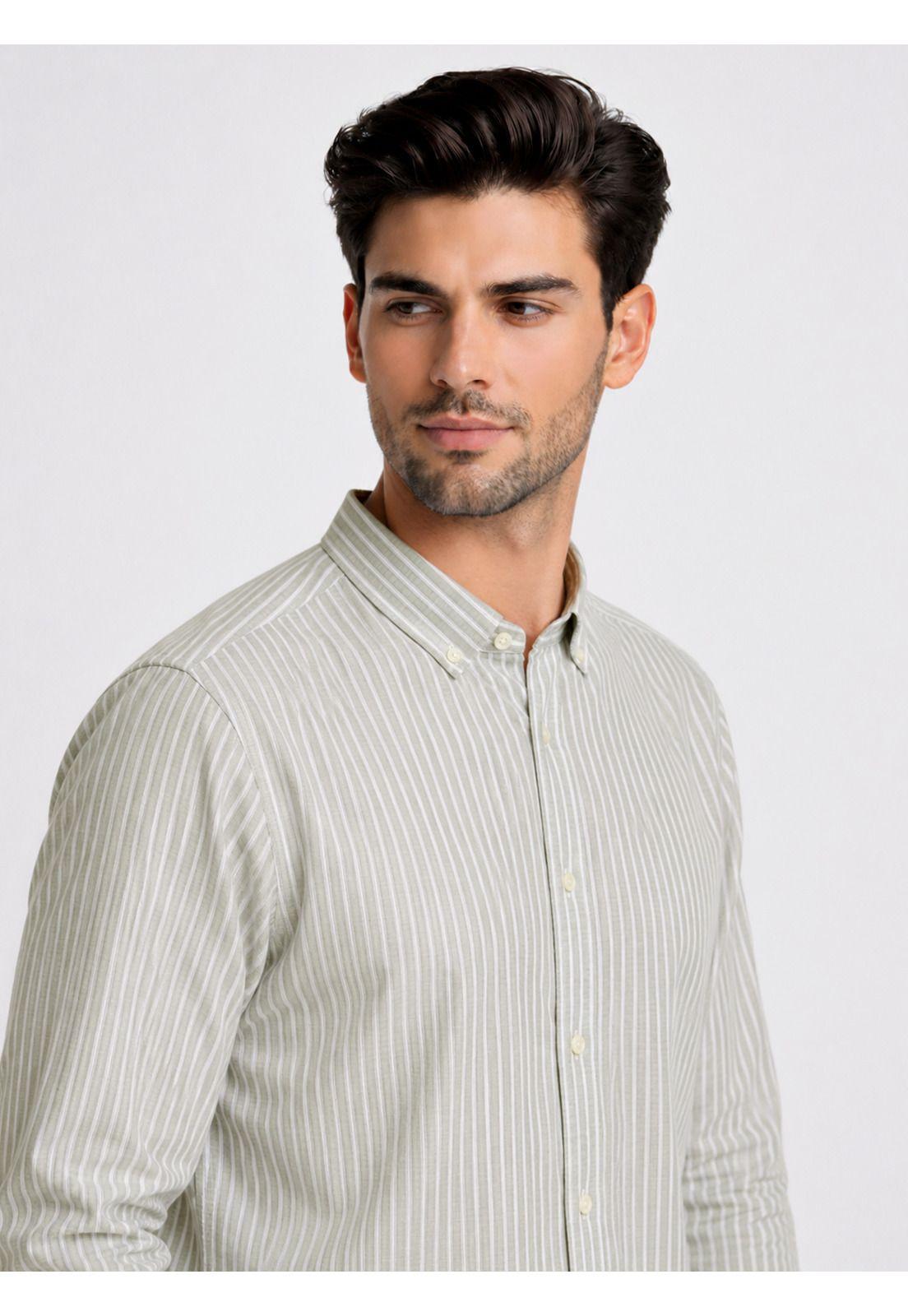 Camisa a Rayas Regular Fit Oliva Piero Butti PBDVF13OL-2