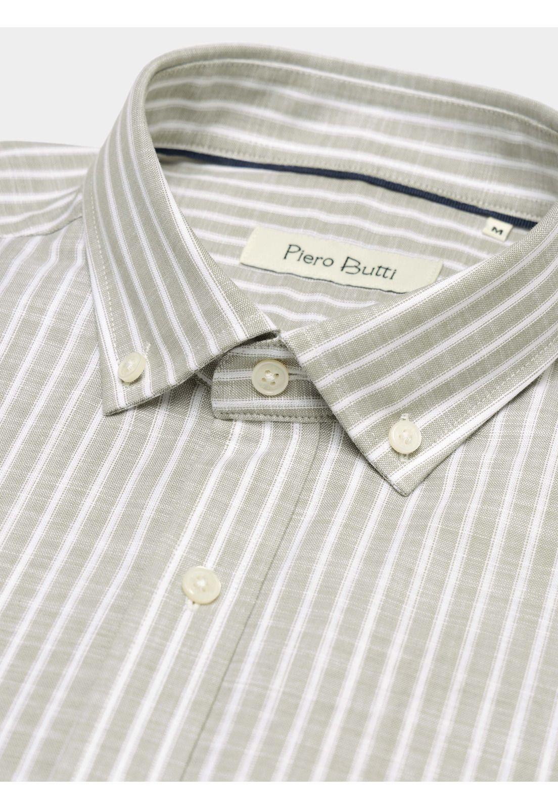 Camisa a Rayas Regular Fit Oliva Piero Butti PBDVF13OL-4