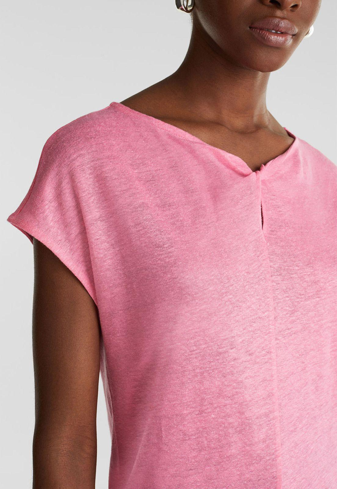 En lino: Polera drapeada-6