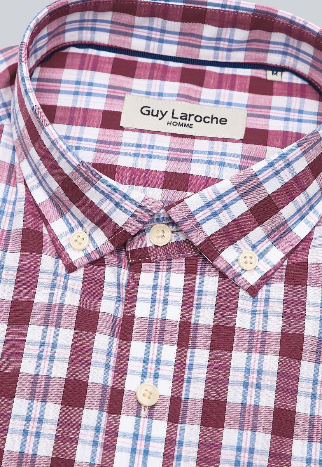 Camisa Cuadros Manga Larga Guy Laroche GLBVF08RO-4