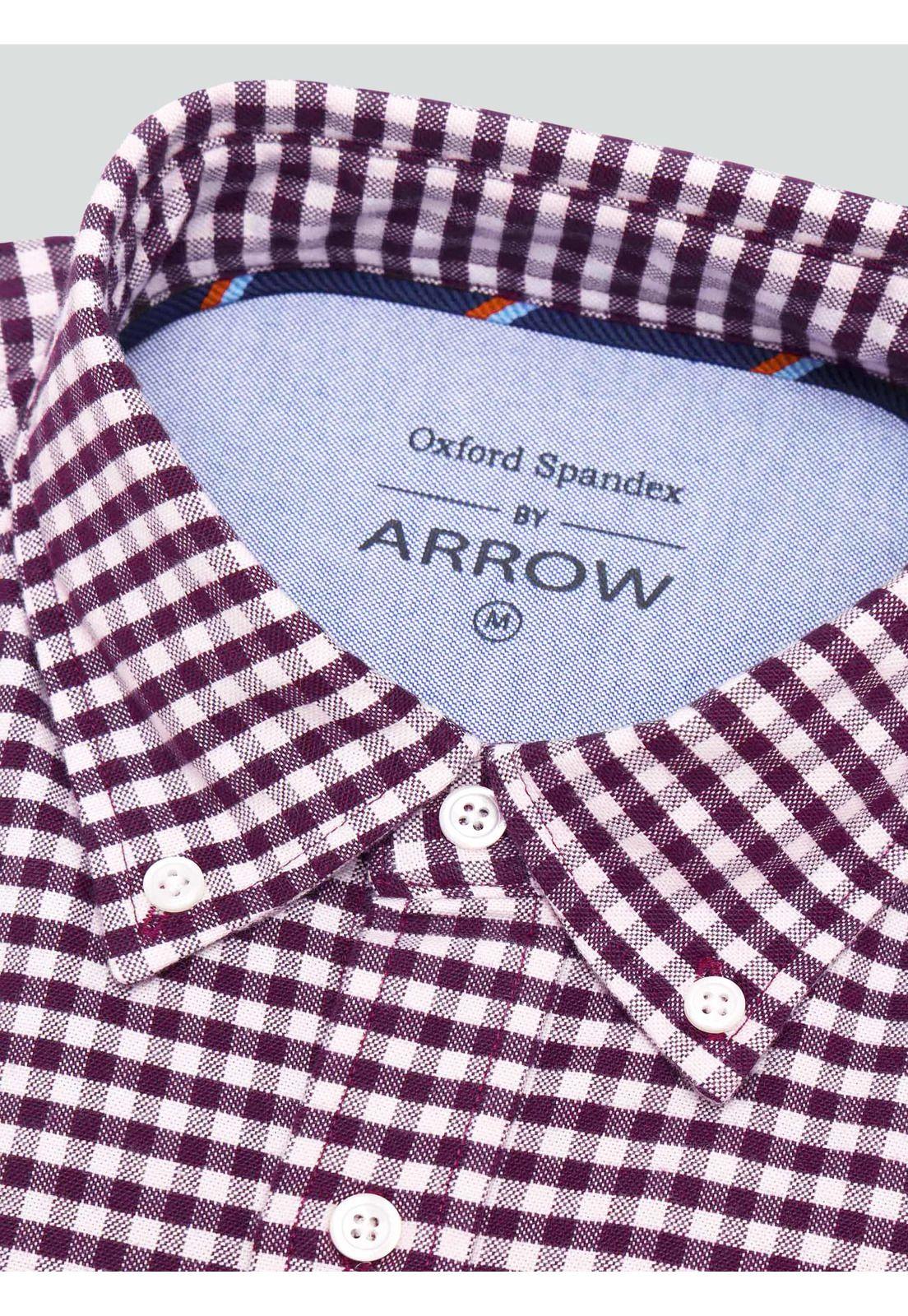 Camisa Oxford Spandex Regular Fit Burdeo Arrow CM33015BU-4