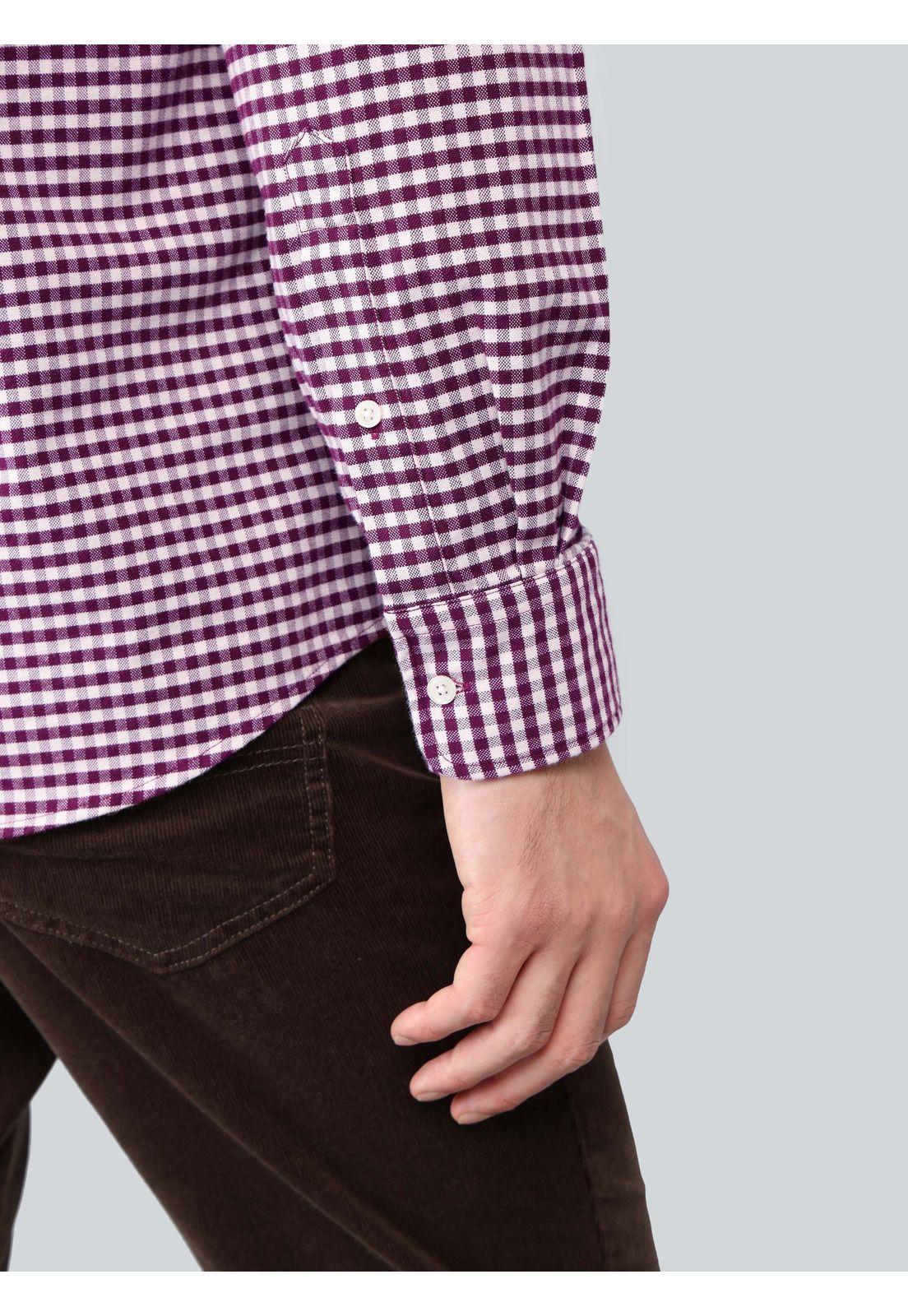 Camisa Oxford Spandex Regular Fit Burdeo Arrow CM33015BU-5