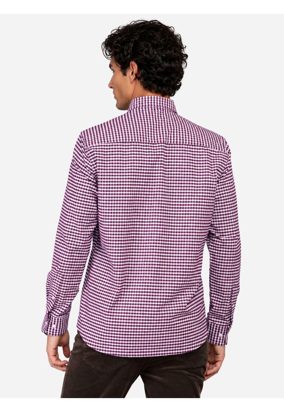Camisa Oxford Spandex Regular Fit Burdeo Arrow CM33015BU-1