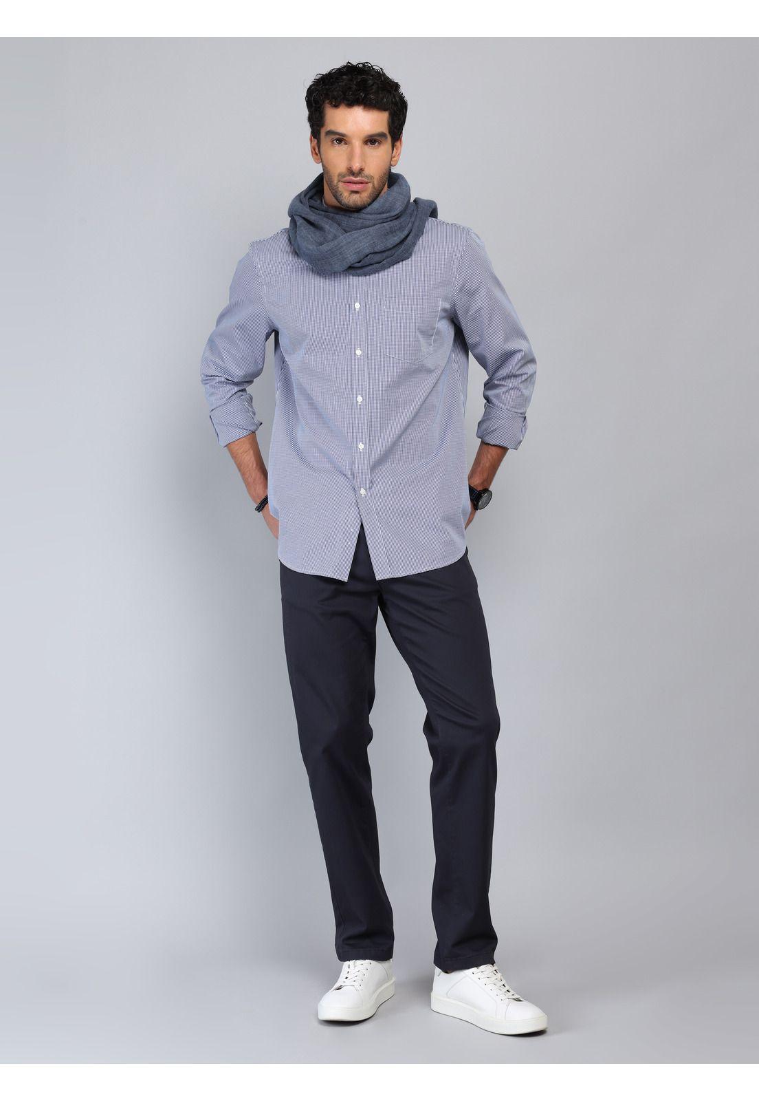 Camisa Cuadros Tailored Fit Azul Marino Piero Butti PBCIF05NB-3