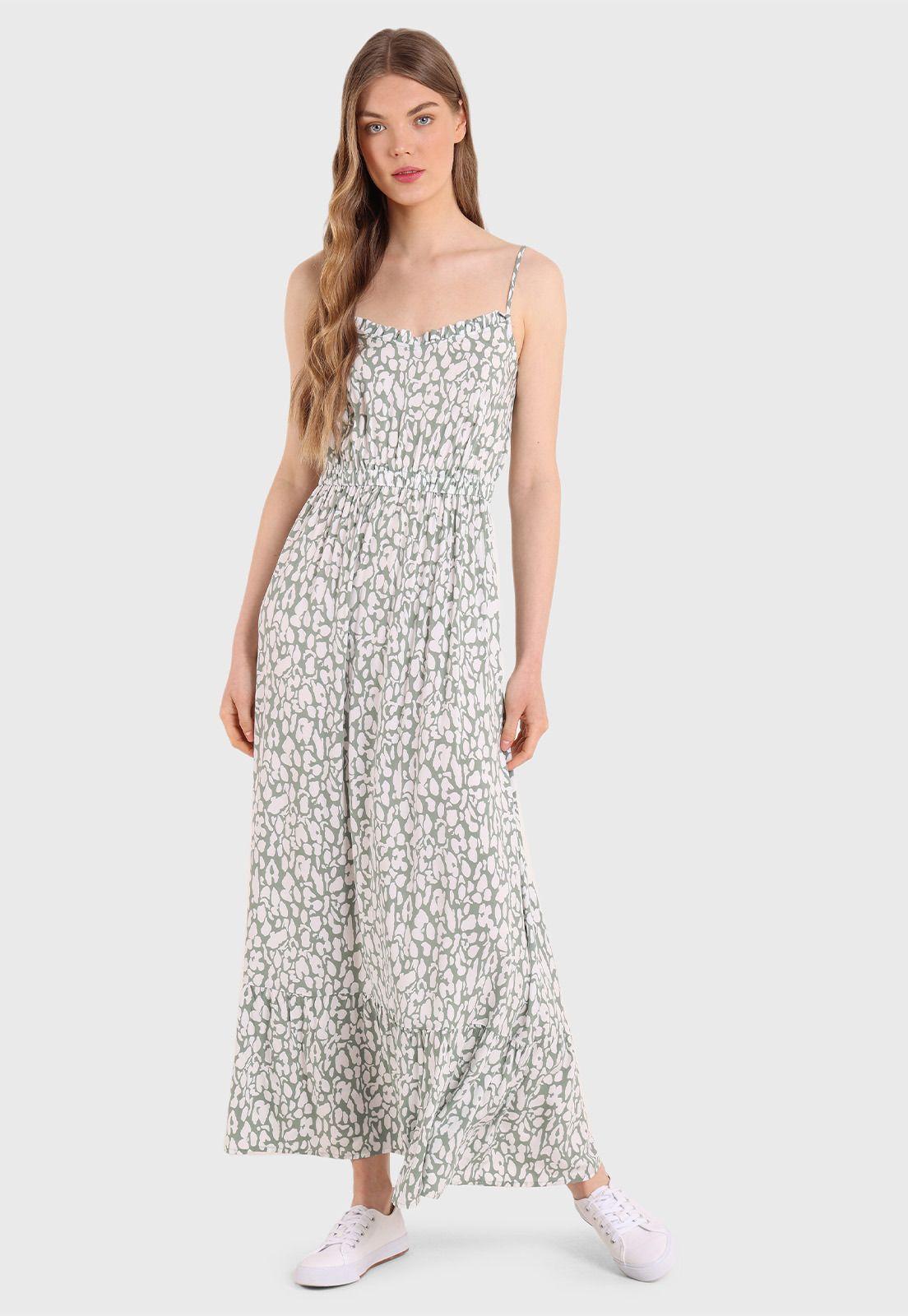 Vestido Maxi Con Estampado Mujer Esprit-0