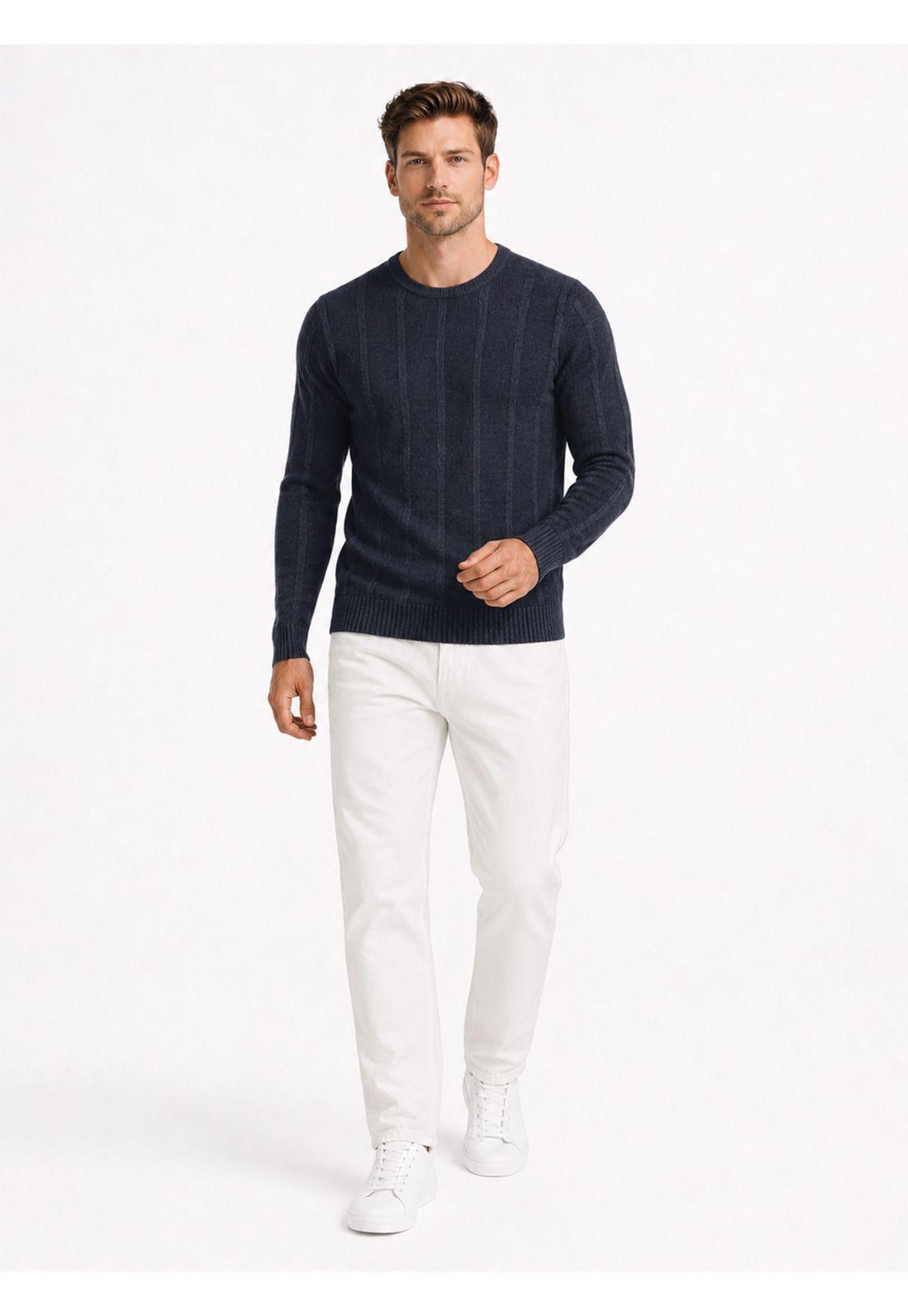 Sweater Stone Wash Regular Fit Azul Marino Arrow SW34089NB-3
