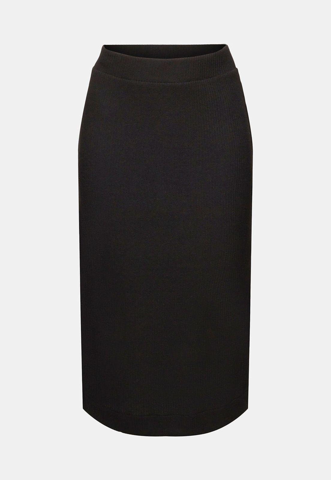 Falda Midi Canalé con Abertura Mujer Esprit-3