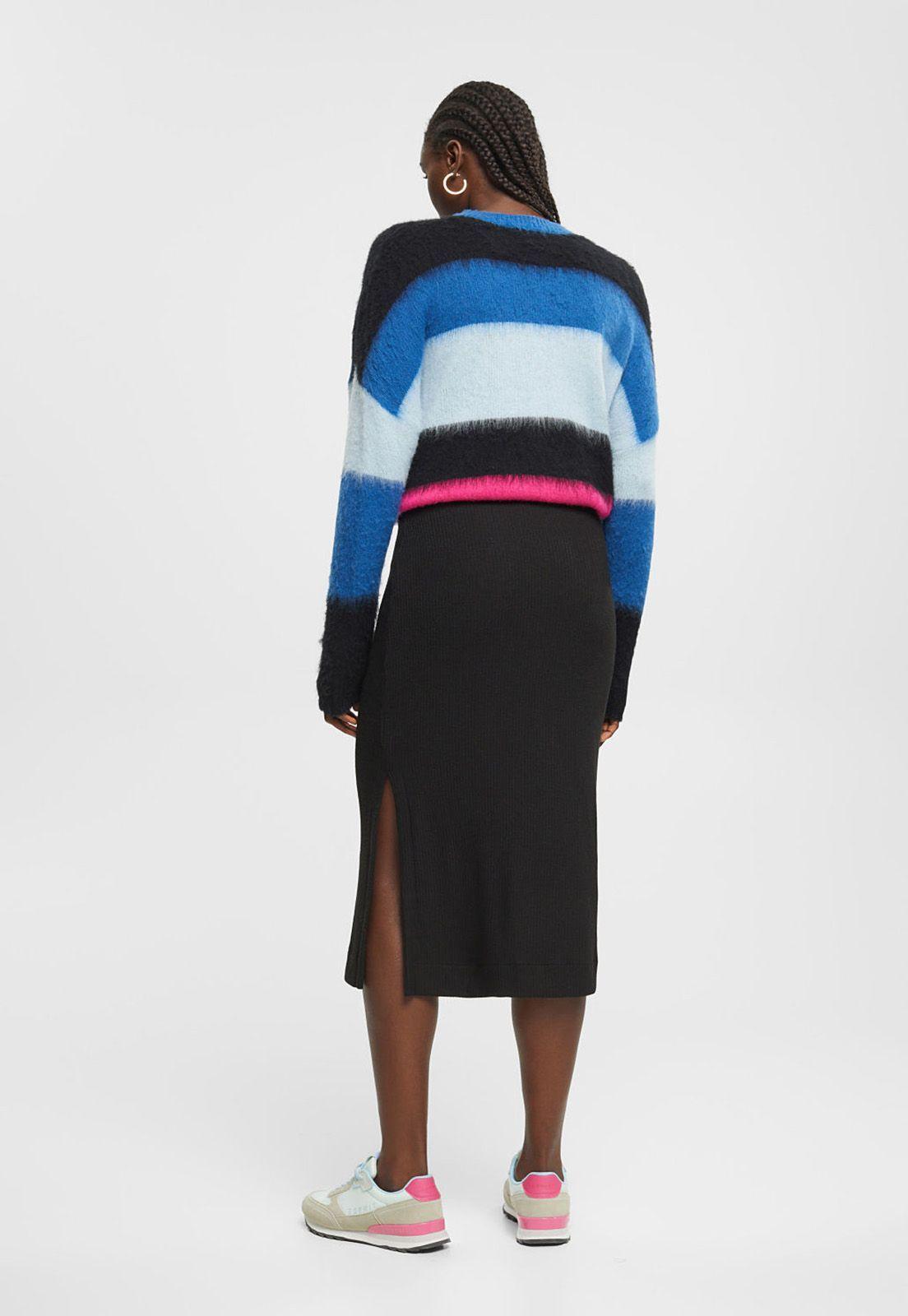 Falda Midi Canalé con Abertura Mujer Esprit-1