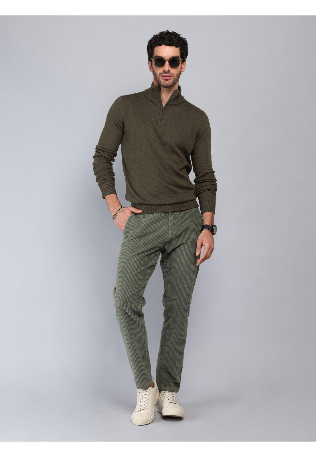 Sweater Cuello Alto Regular Fit Verde Piero Butti PBCII54VE-3