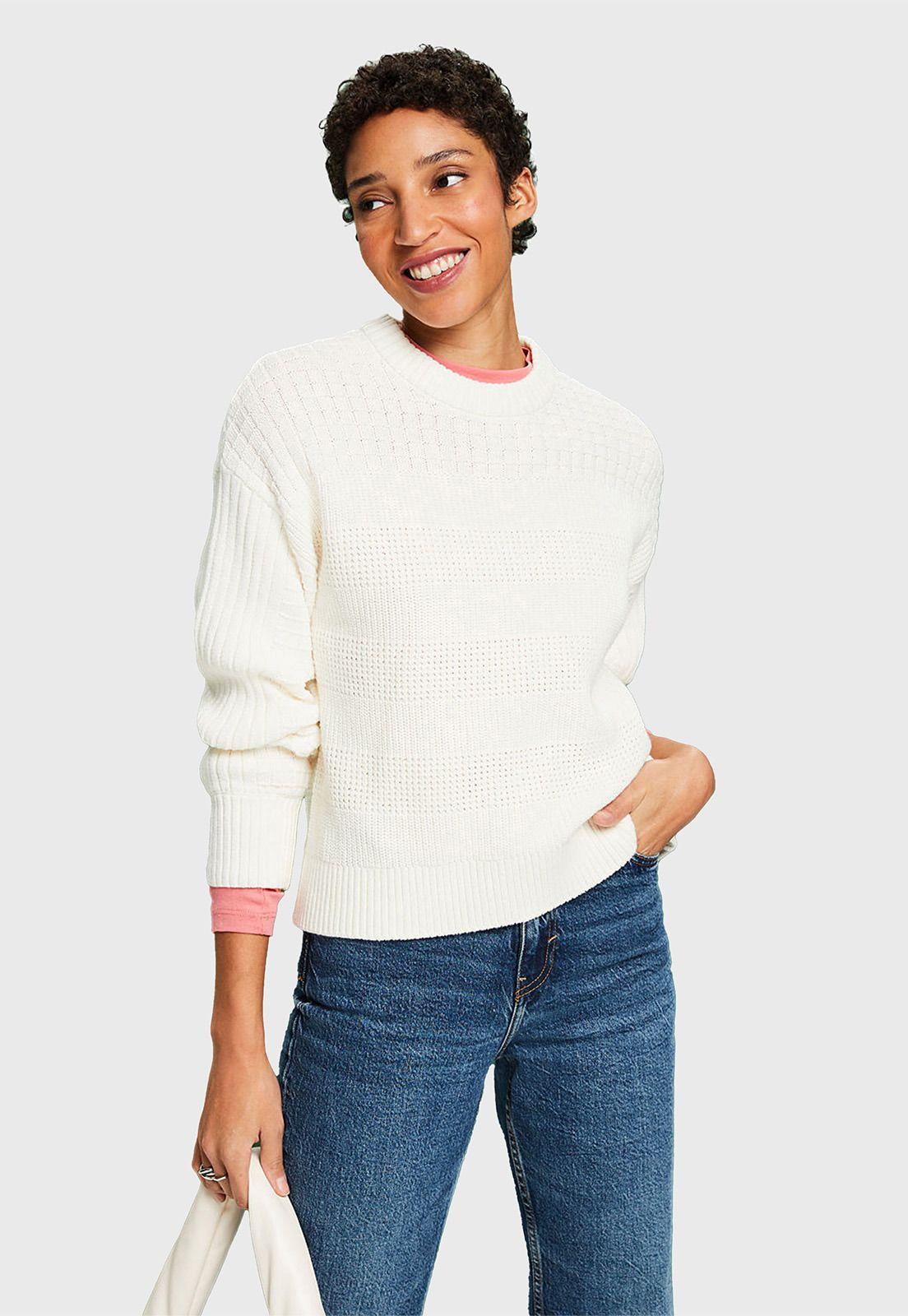 Sweater De Cuello Redondo Mujer Esprit 014EE1I313-0