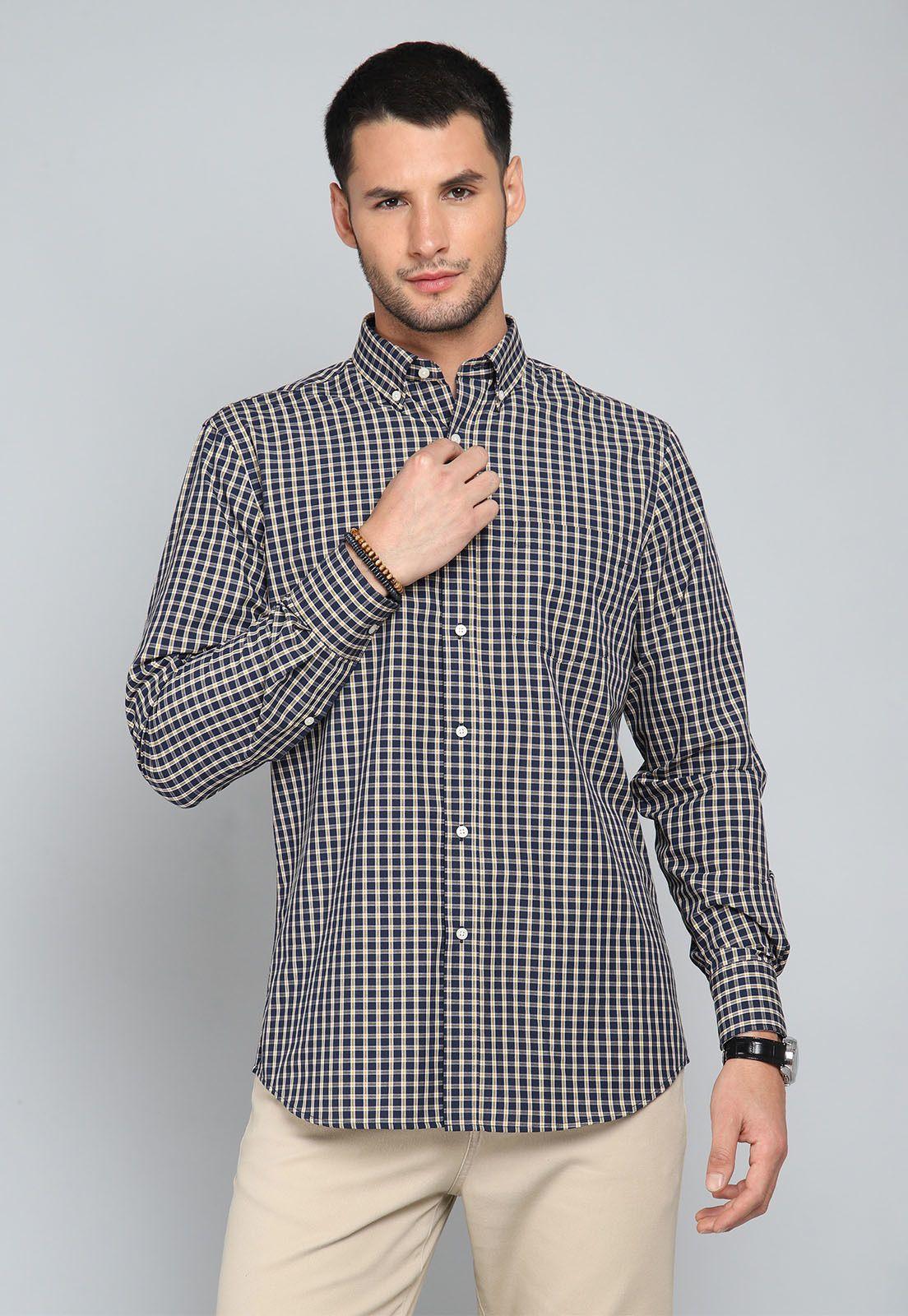 Camisa Cuadros Manga Larga Guy Laroche GLBIF45NB-0