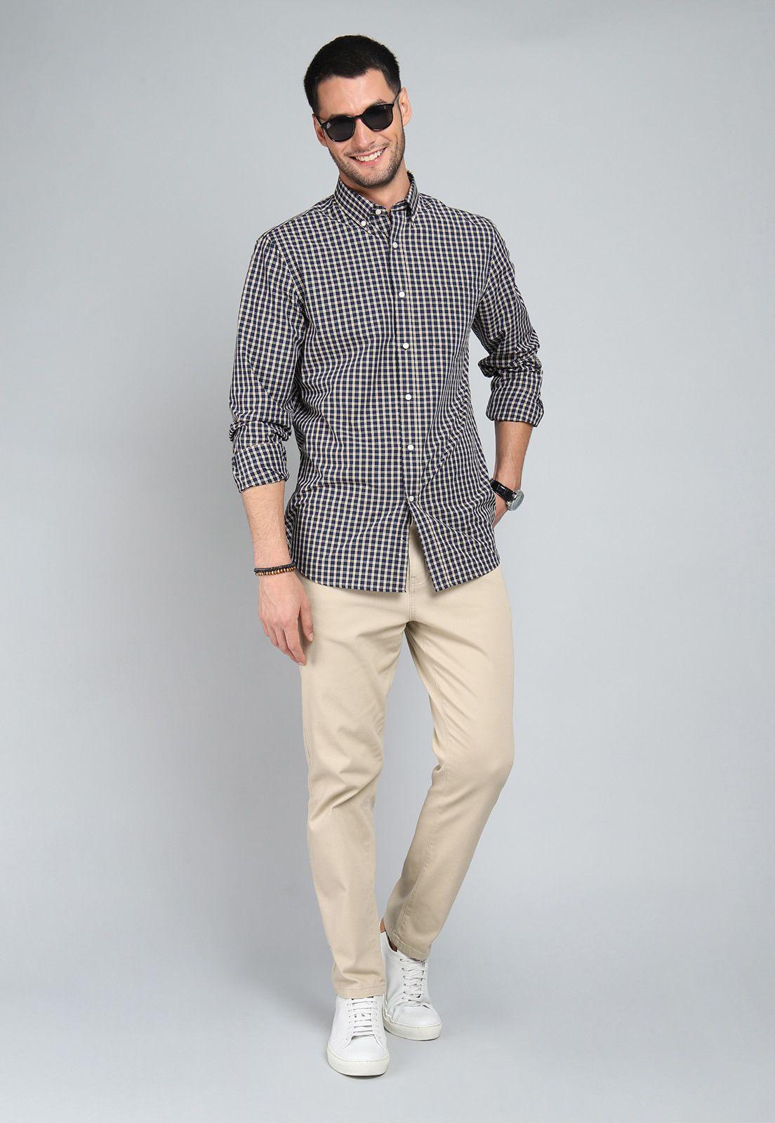 Camisa Cuadros Manga Larga Guy Laroche GLBIF45NB-3