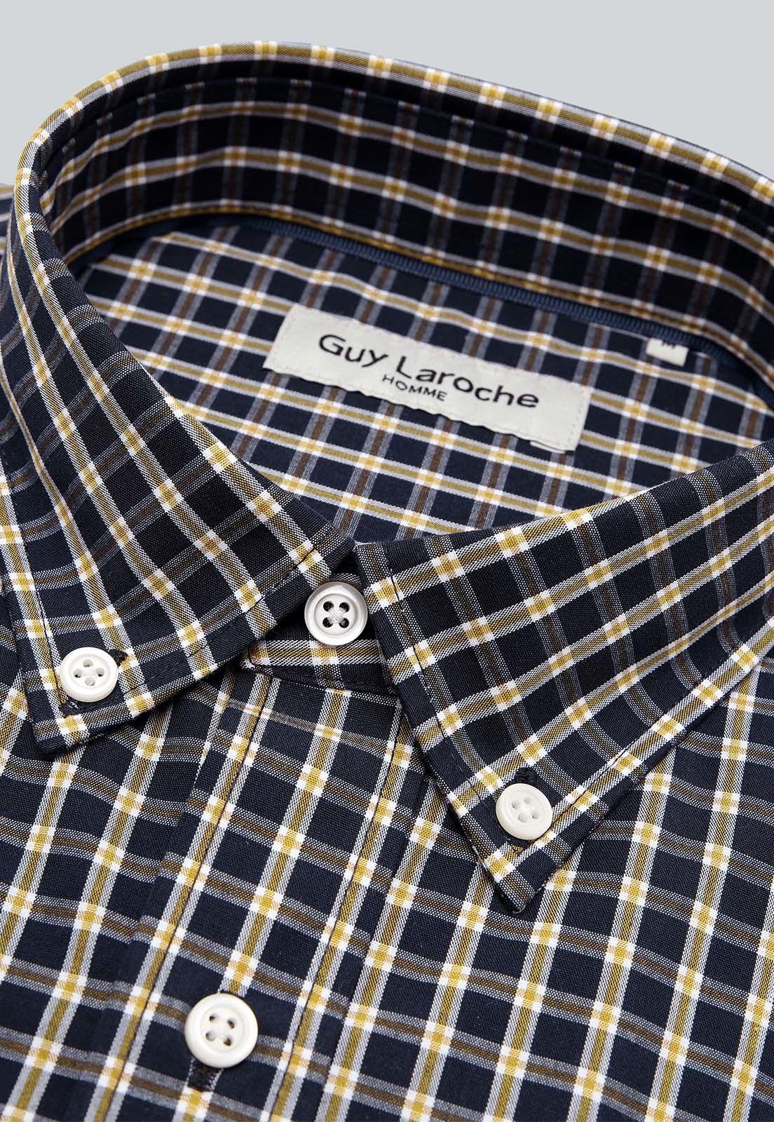 Camisa Cuadros Manga Larga Guy Laroche GLBIF45NB-4