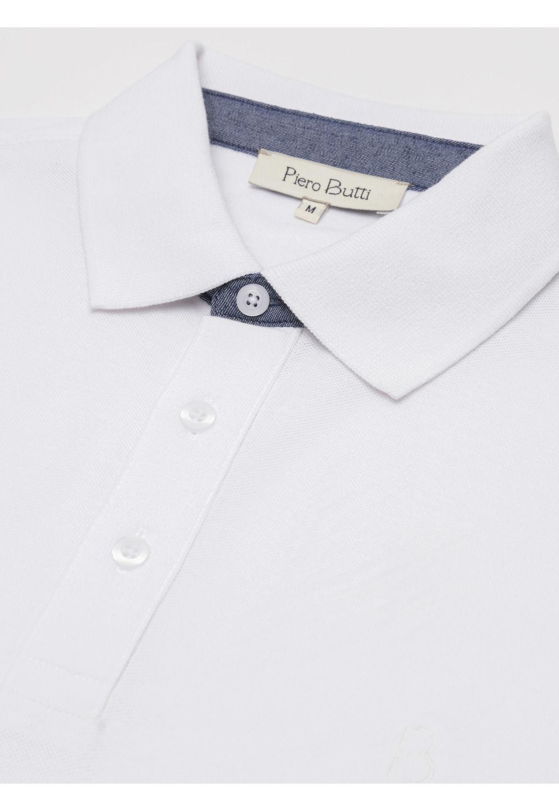 Polera Pique Regular Fit Blanco Piero Butti PBDVK50BL-4