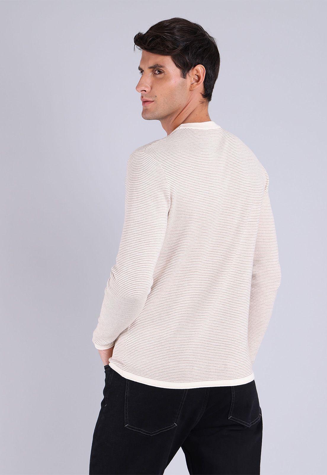 Sweater Cuello Redondo A Rayas Hombre Esprit Azul oscuro-1