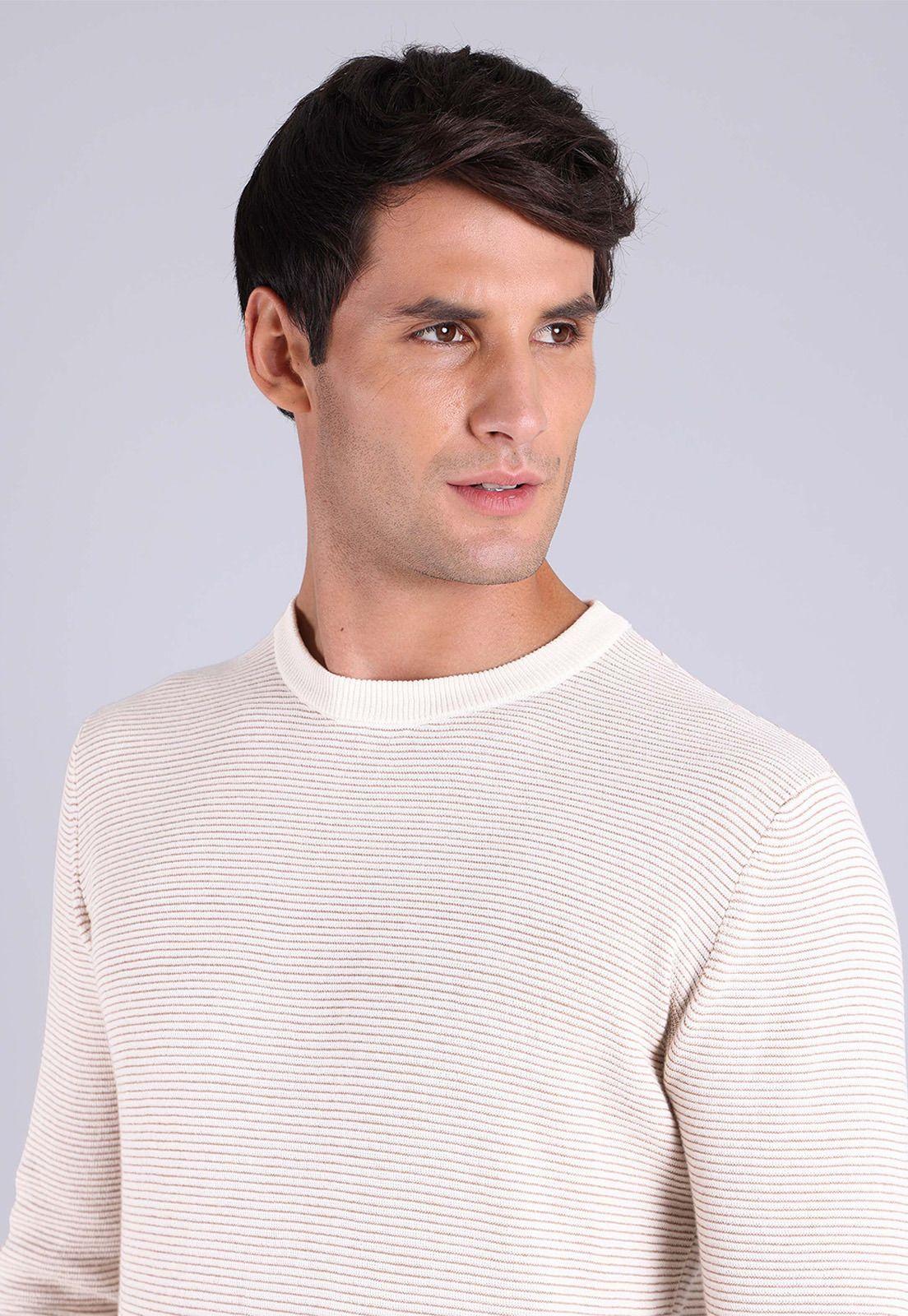 Sweater Cuello Redondo A Rayas Hombre Esprit Azul oscuro-2