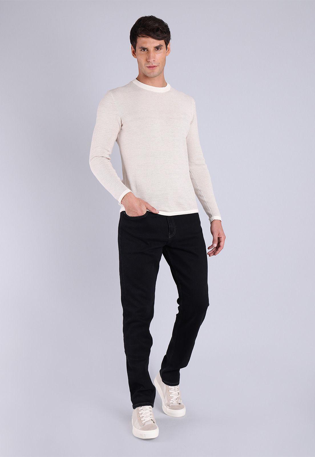 Sweater Cuello Redondo A Rayas Hombre Esprit Azul oscuro-3