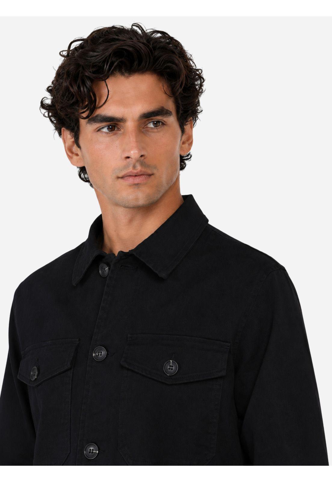Chaqueta Lisa Spandex Regular Fit Negro Arrow CA33080NE-2