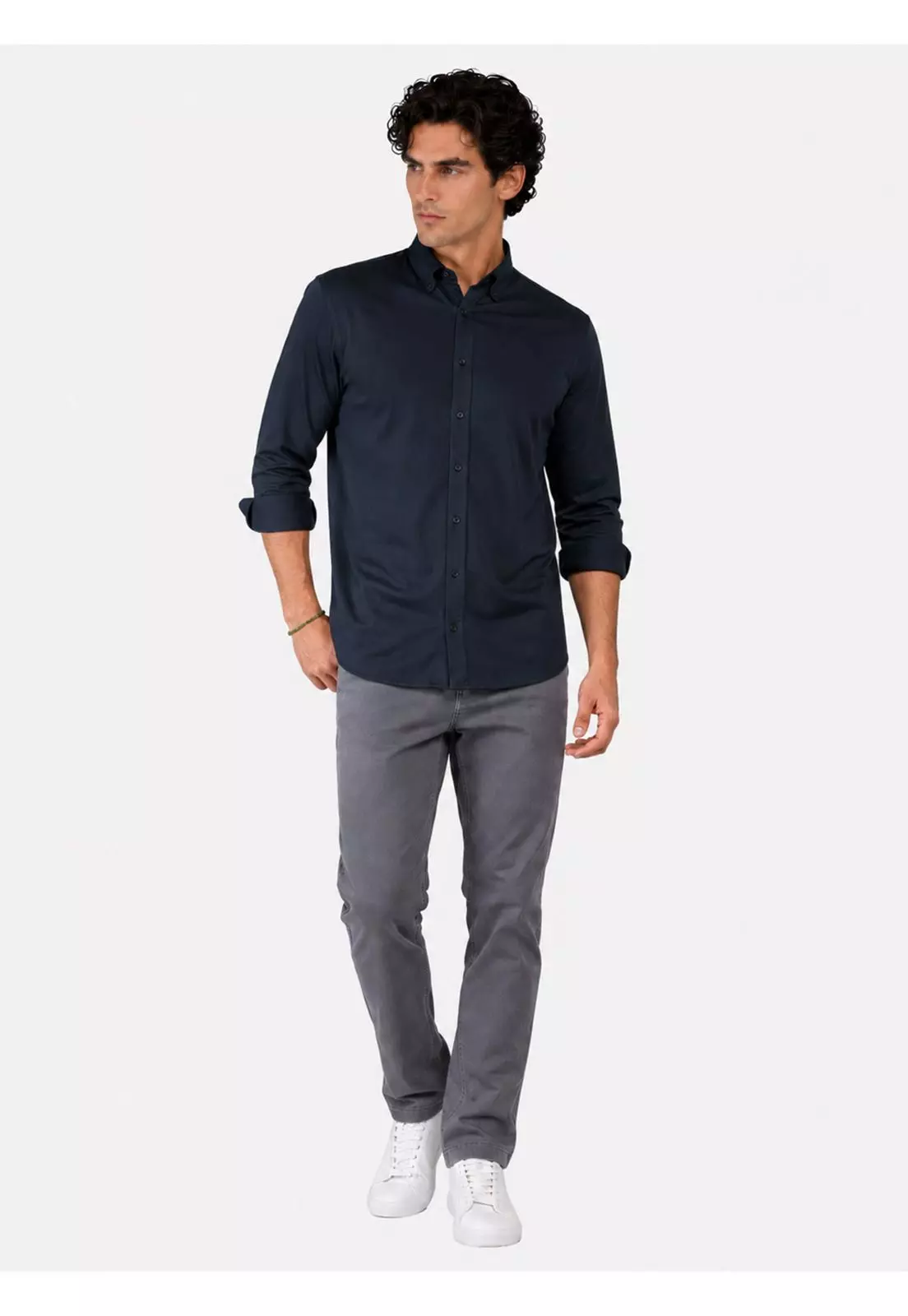 Camisa Spandex Non Iron Regular Fit Azul Marino Arrow CM34055NB-4