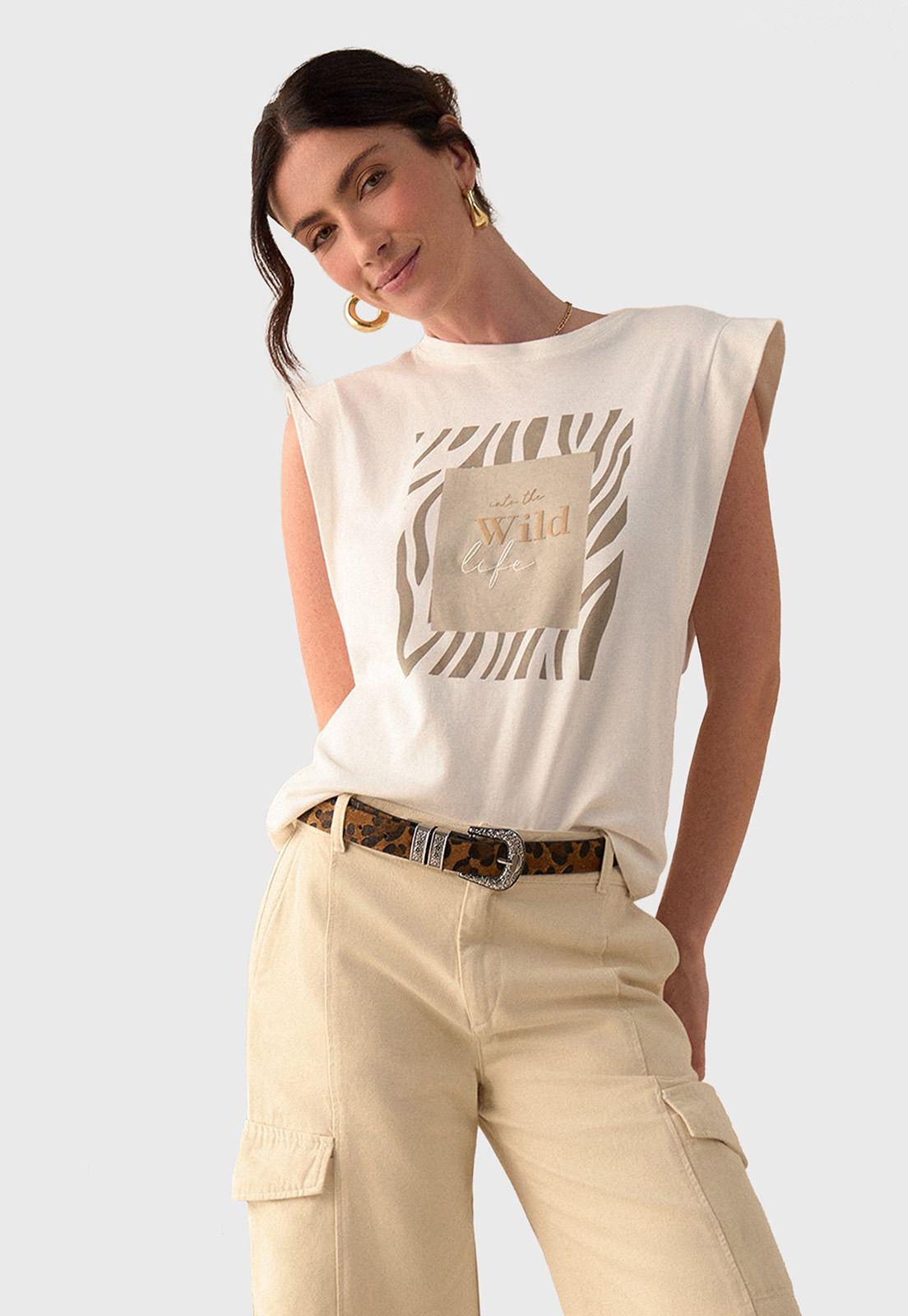 Polera de Algodón manga Moda y detalles decorativos Mujer Esprit 601G030-0