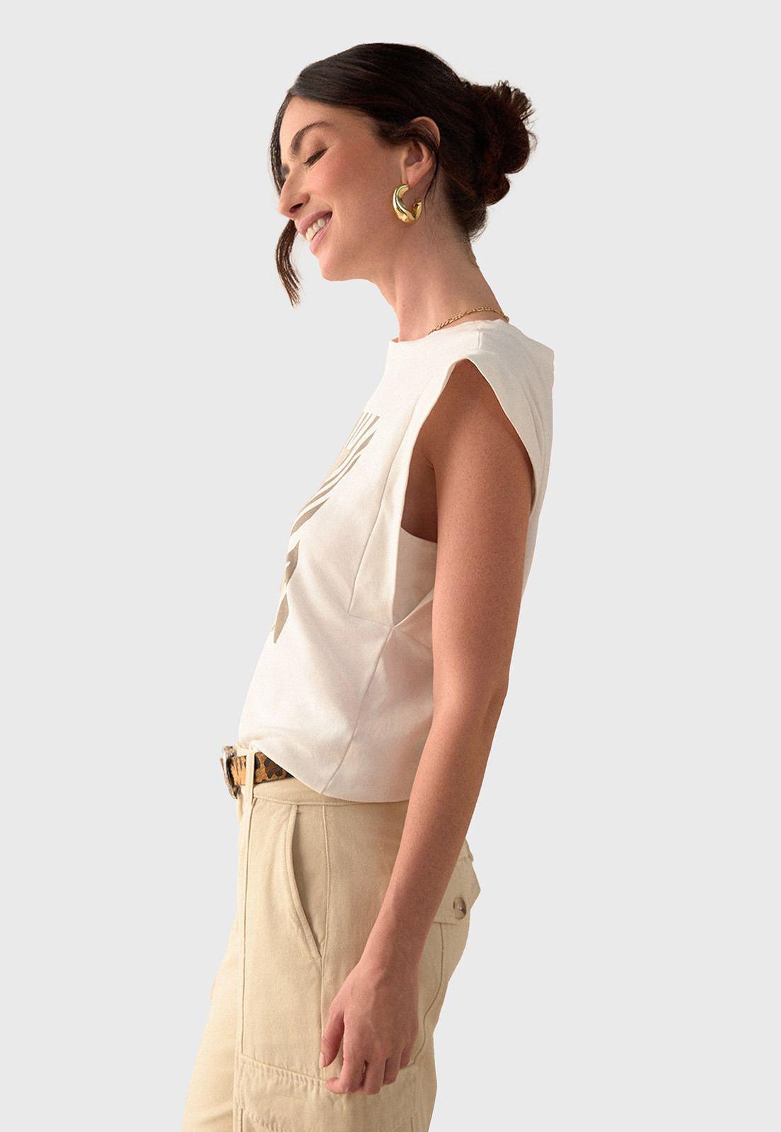 Polera de Algodón manga Moda y detalles decorativos Mujer Esprit 601G030-3