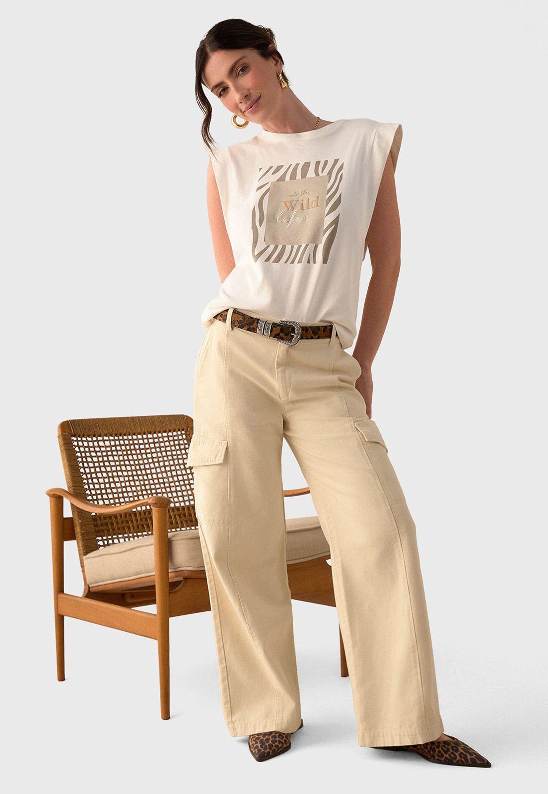 Polera de Algodón manga Moda y detalles decorativos Mujer Esprit 601G030-4