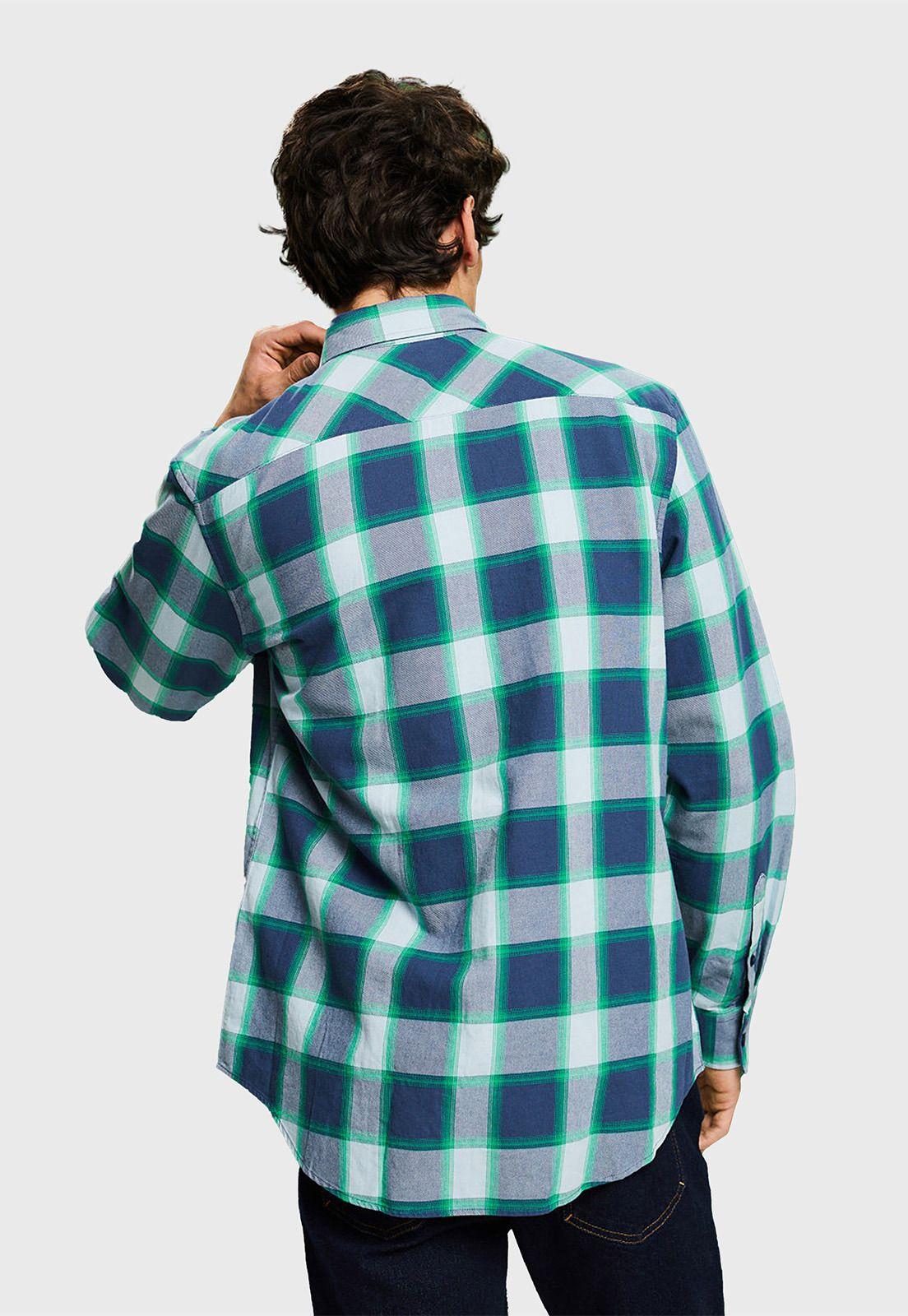 Camisa A Cuadros Manga Larga Hombre Esprit 103EE2F309-1