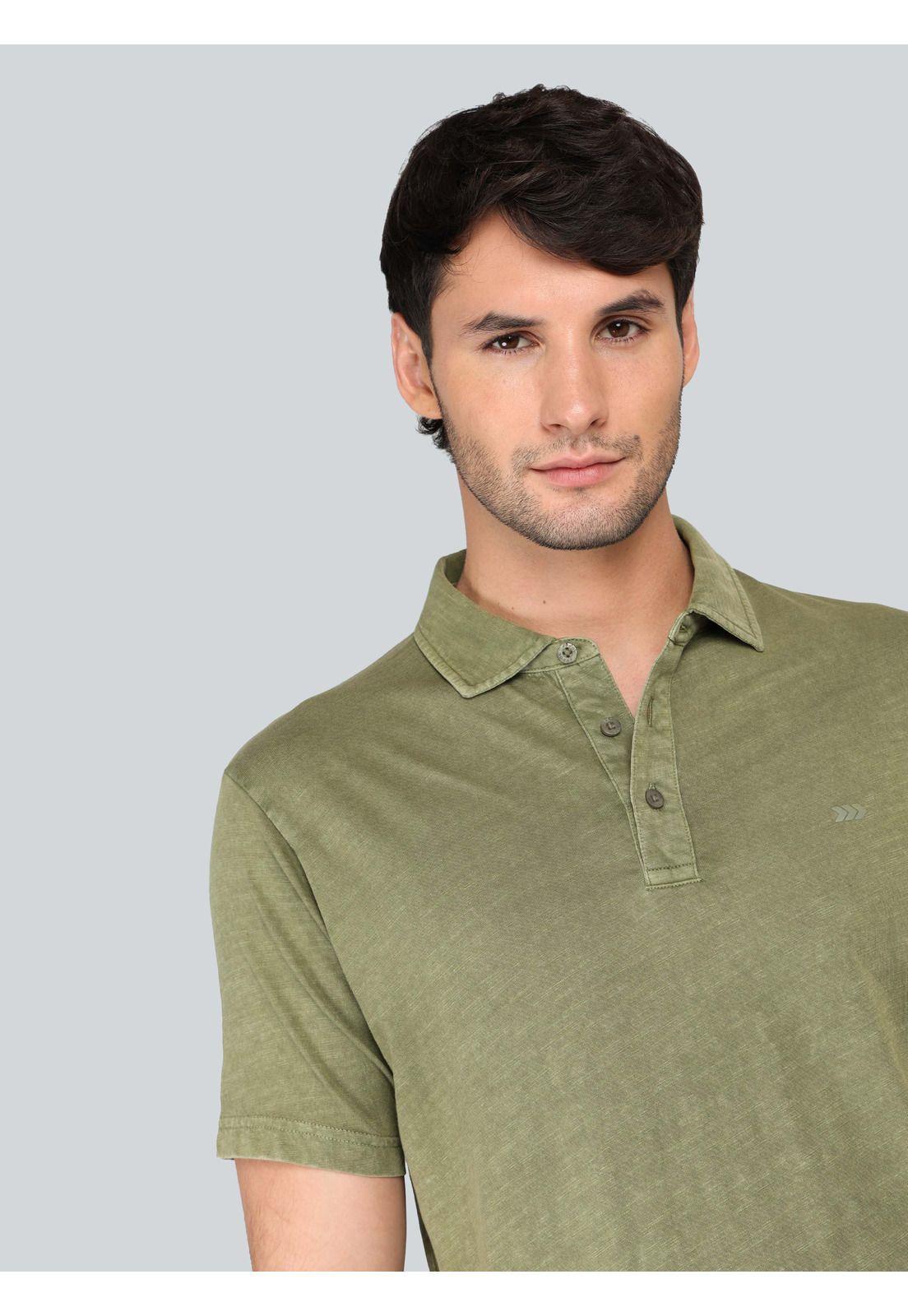 Polera Lisa Stone Wash Regular Fit Verde Arrow PO33073VE-2