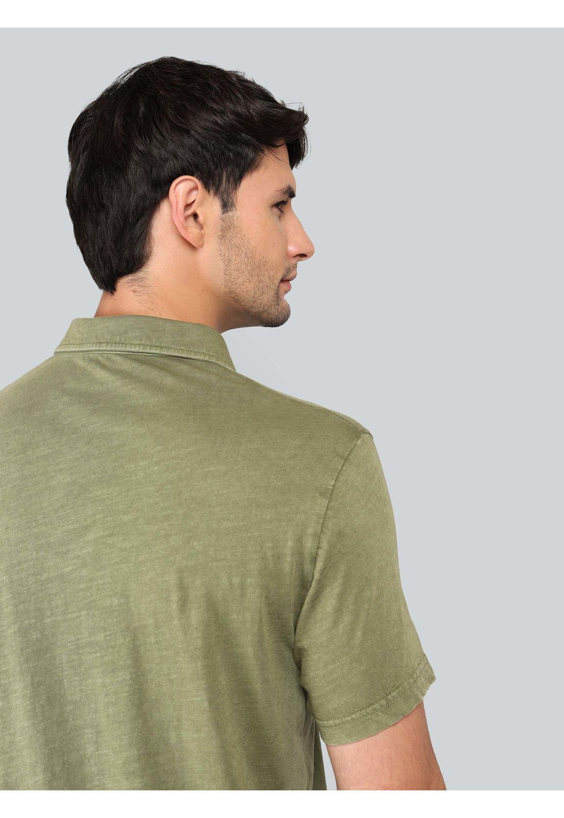 Polera Lisa Stone Wash Regular Fit Verde Arrow PO33073VE-4