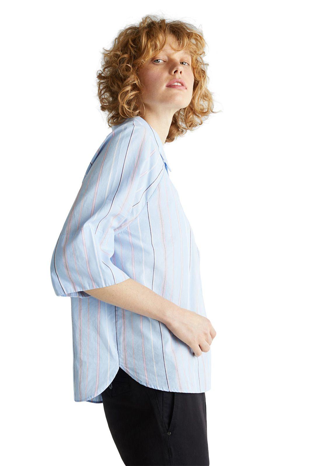 Blusa camisera a rayas-4