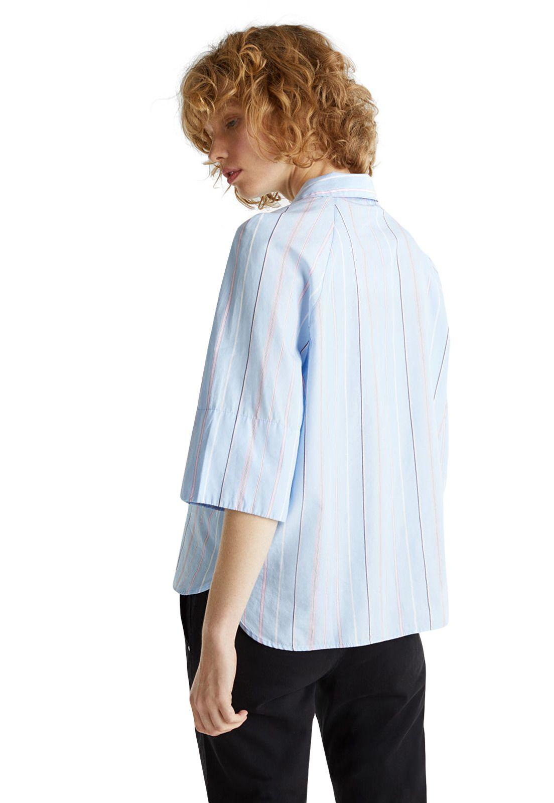 Blusa camisera a rayas-5