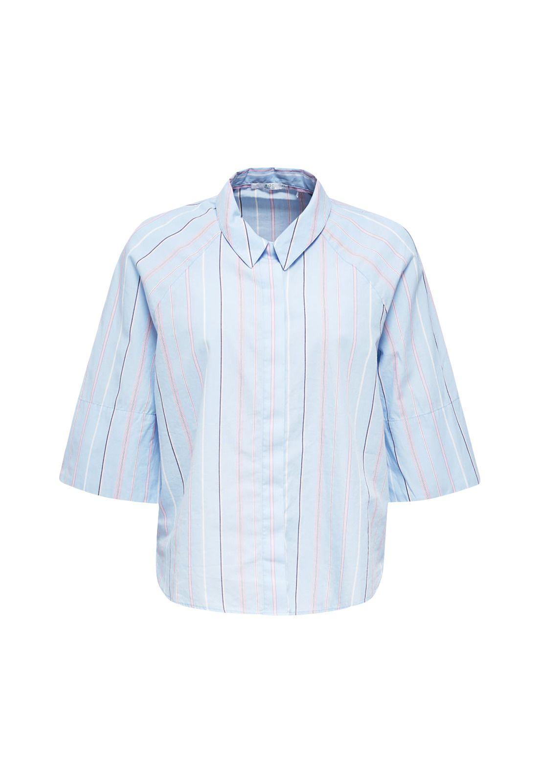 Blusa camisera a rayas-7