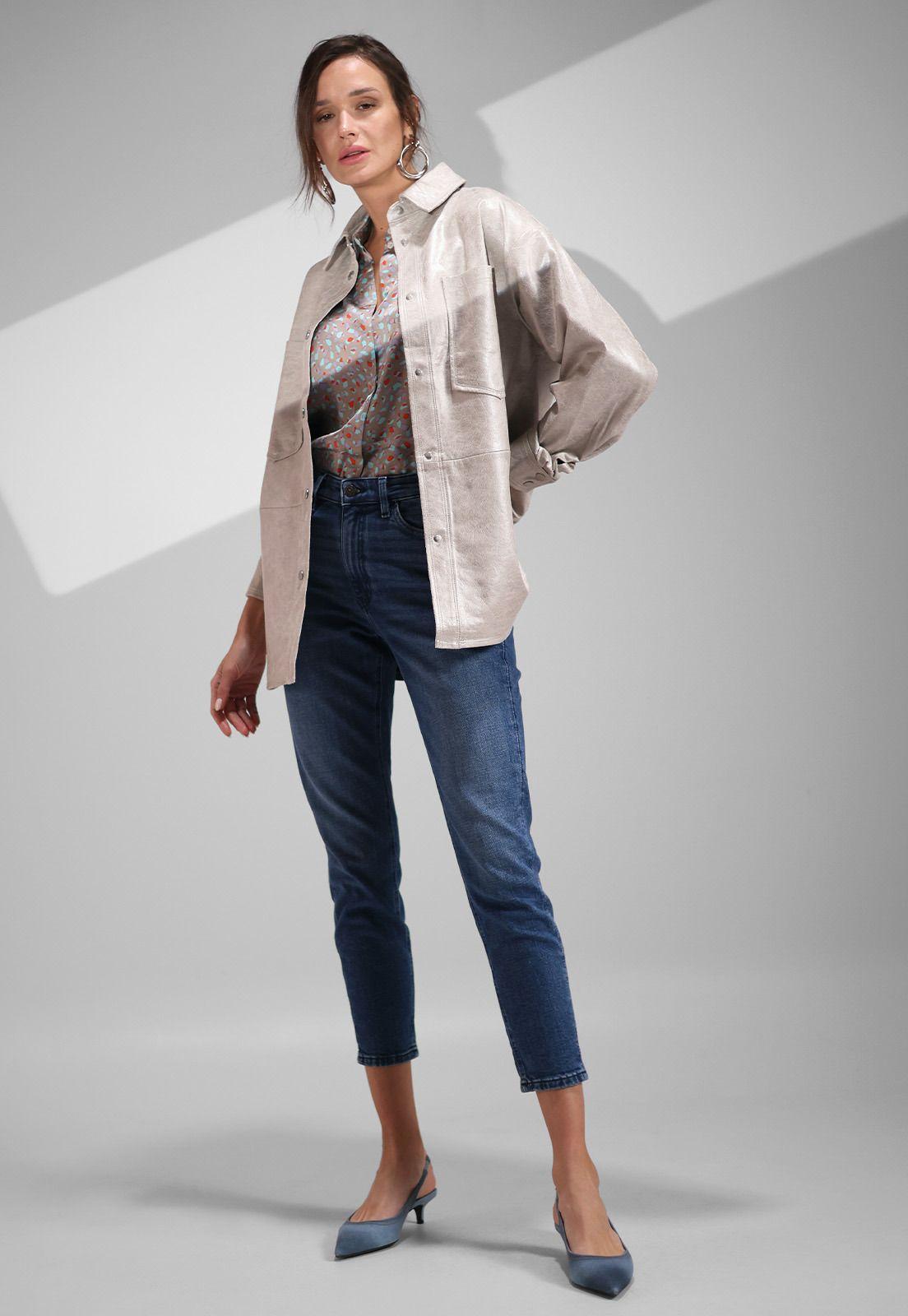 Chaqueta Con Acabado Metalizado Brillante Mujer Esprit 034EE1G306-0