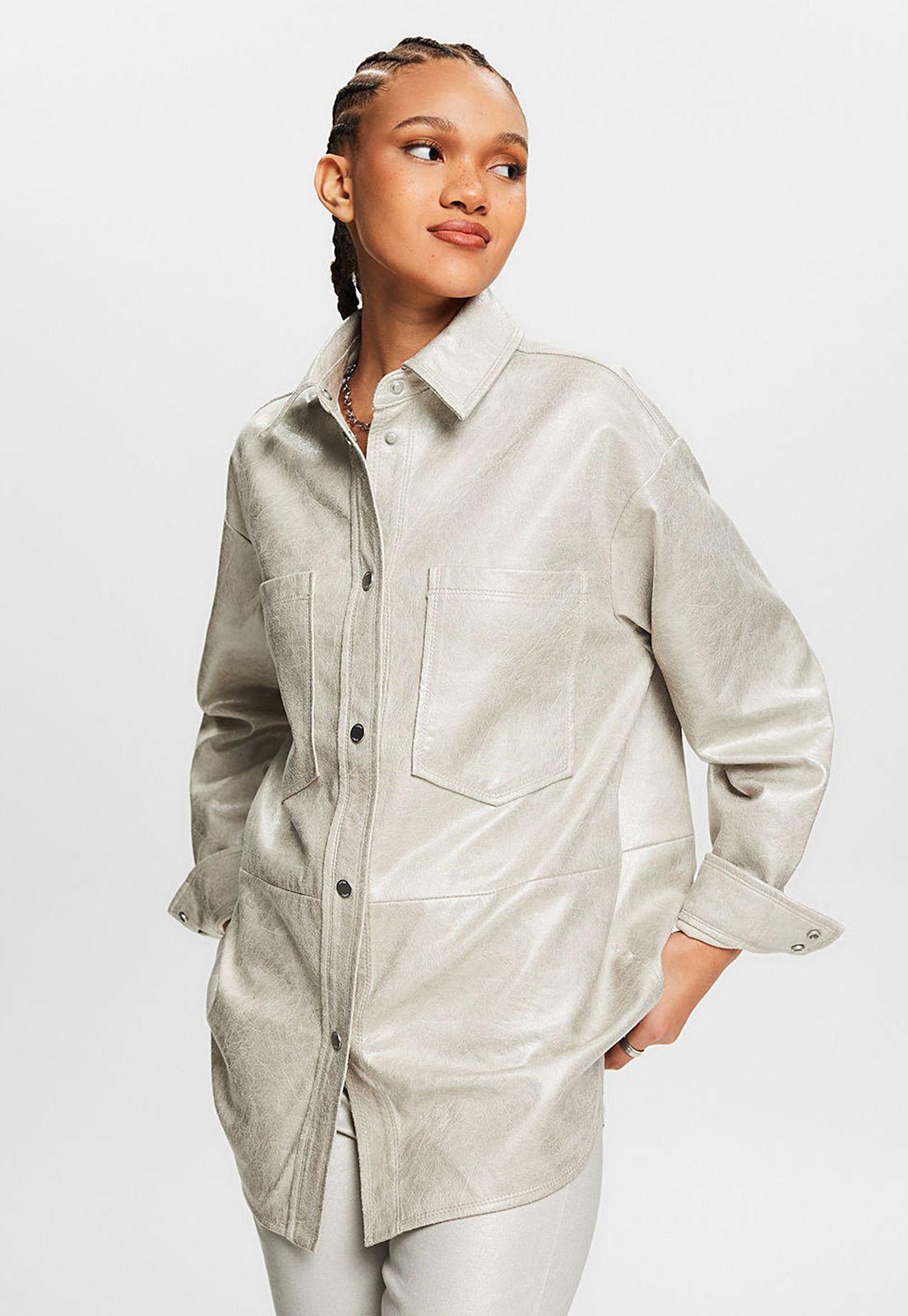 Chaqueta Con Acabado Metalizado Brillante Mujer Esprit 034EE1G306-1