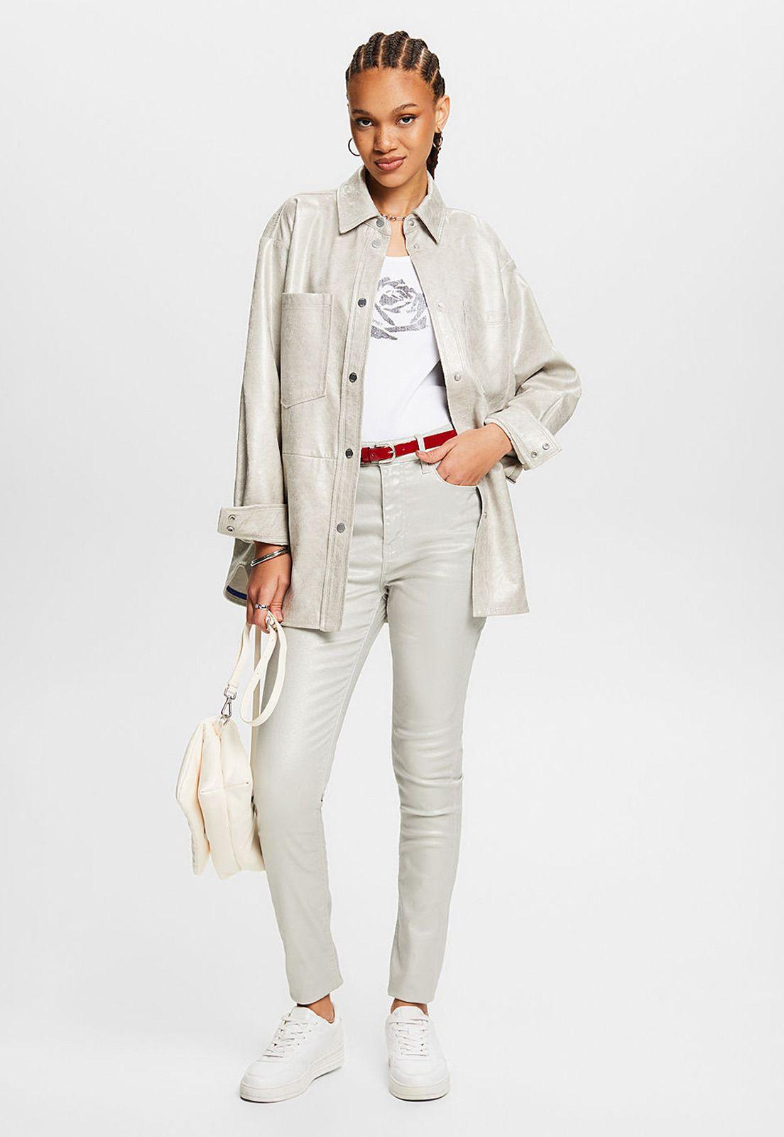 Chaqueta Con Acabado Metalizado Brillante Mujer Esprit 034EE1G306-4