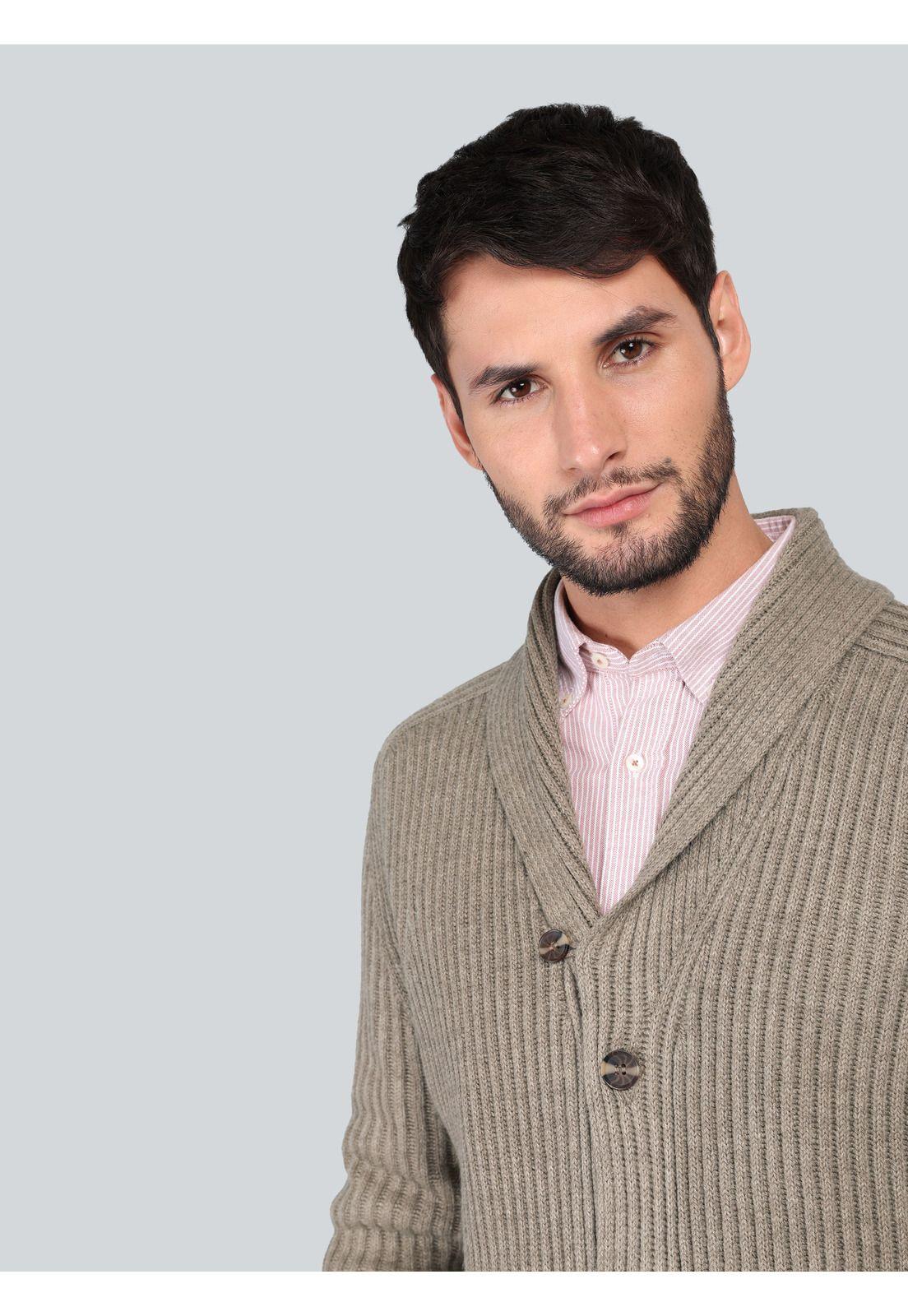 Cárdigan Texturado Regular Fit Beige Arrow SW33012BE-2