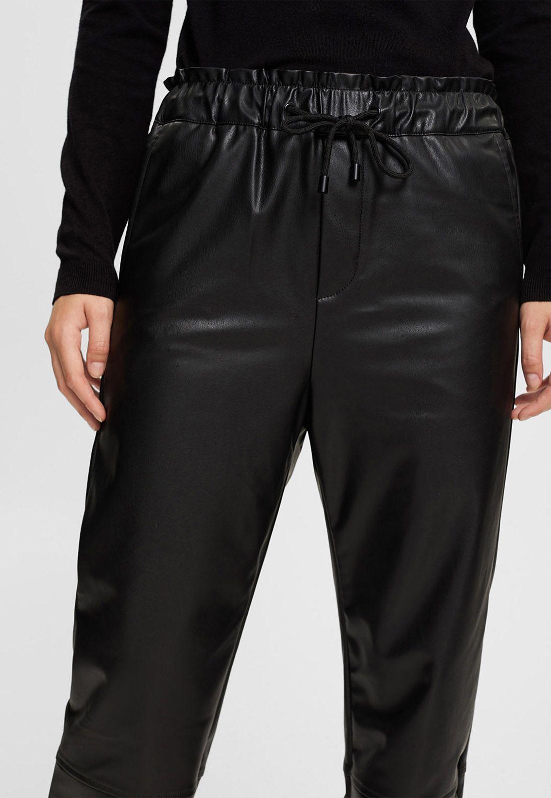 Pantalón Polipiel Negro Mujer Esprit-2