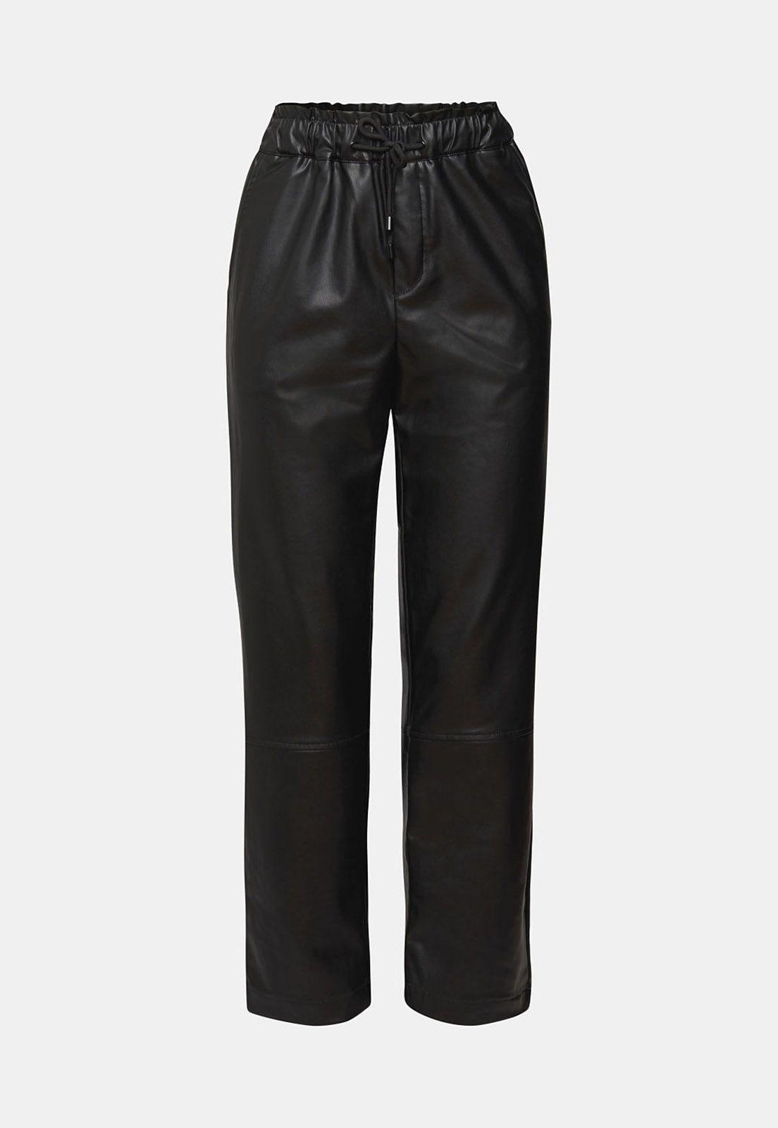 Pantalón Polipiel Negro Mujer Esprit-3
