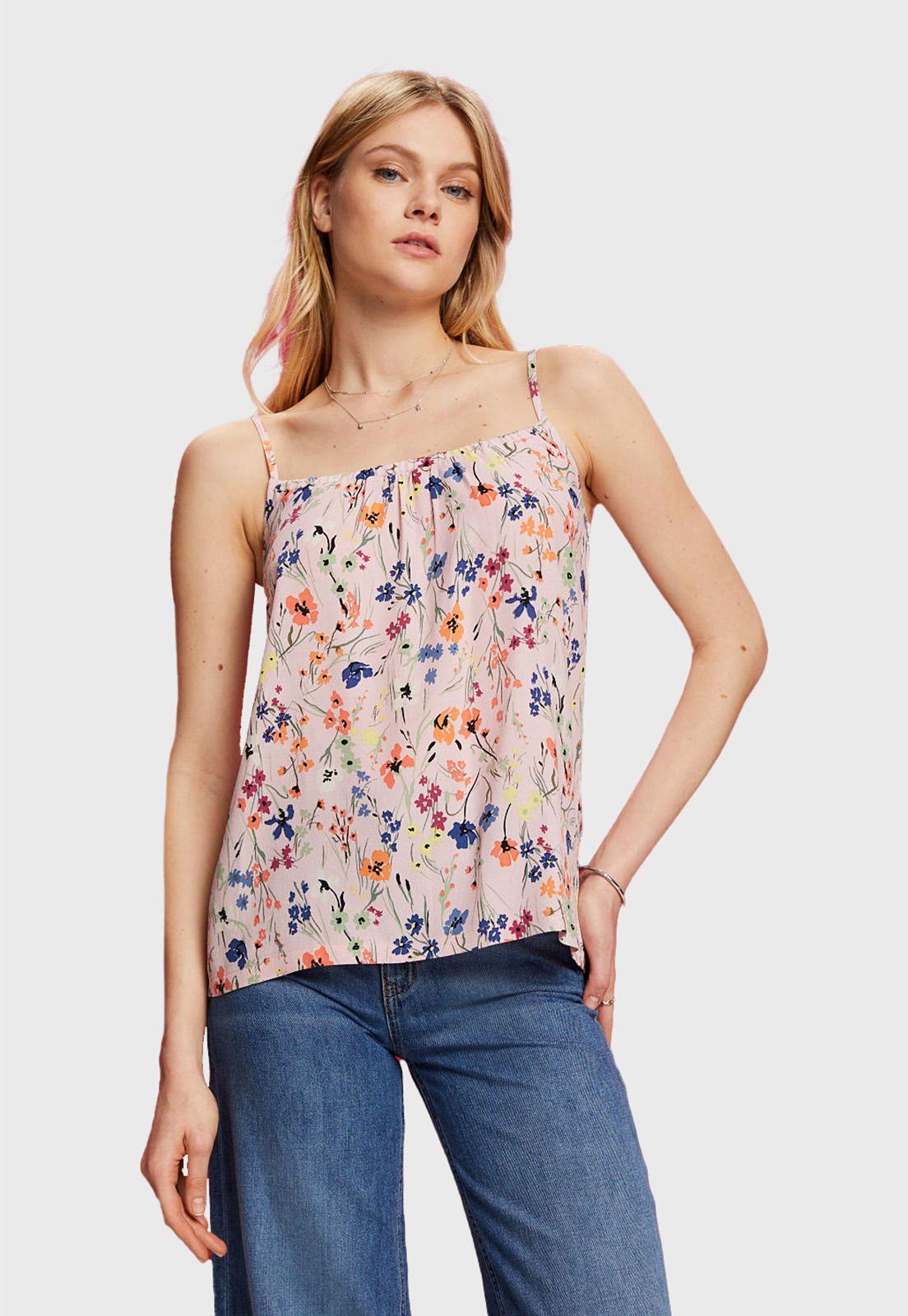 Blusa Sin Mangas Con Diseño Estampado Mujer Esprit-0