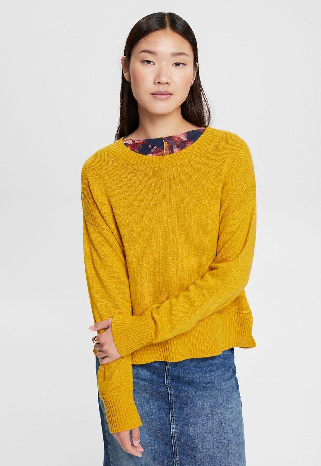 Sweater De Punto En Mezcla De Lana Mujer Esprit-0