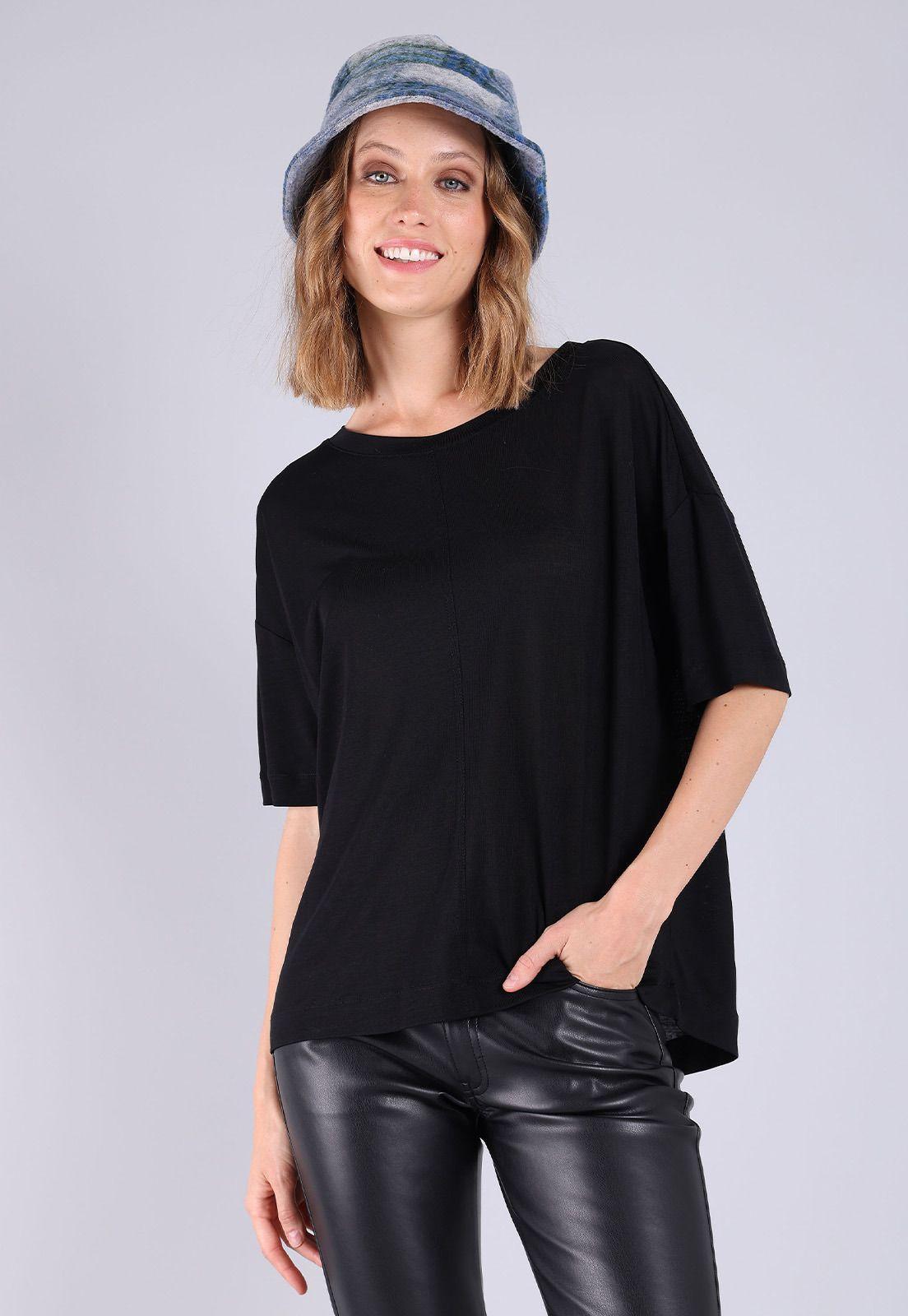 Blusa de punto manga 3/4 y recorte de espalda Mujer Esprit-0