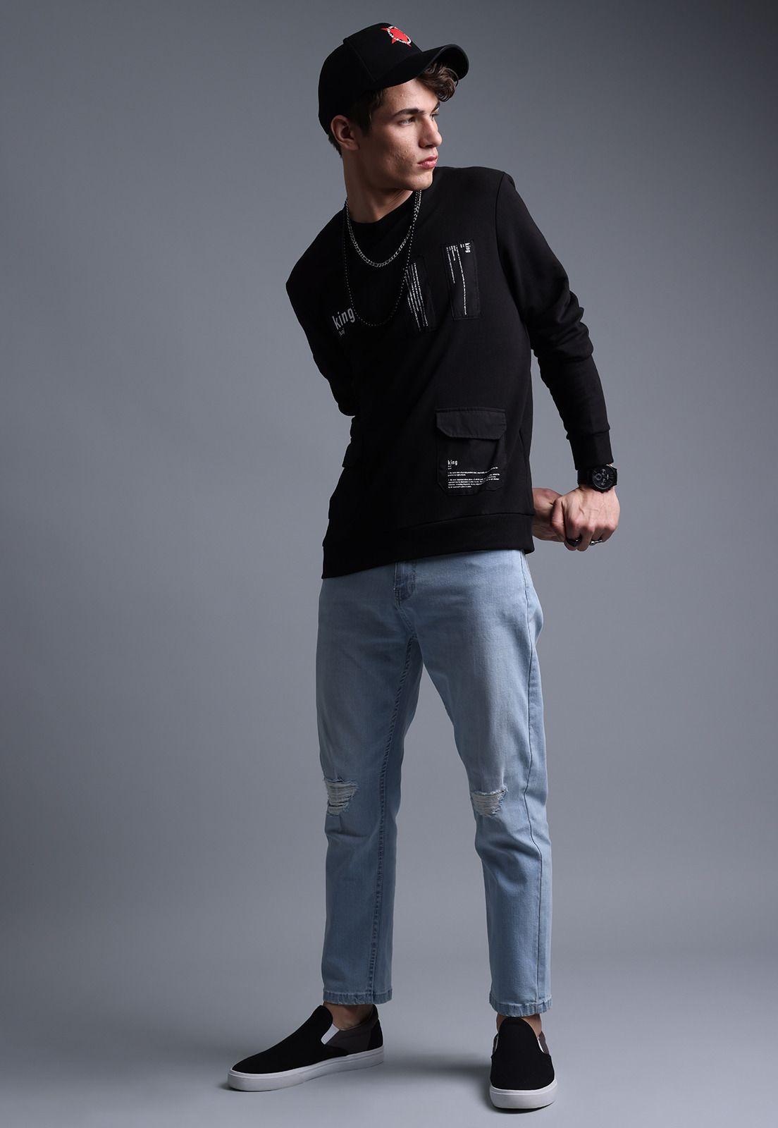 Poleron Cuello Redondo Hombre Soviet SPLH602NE-0