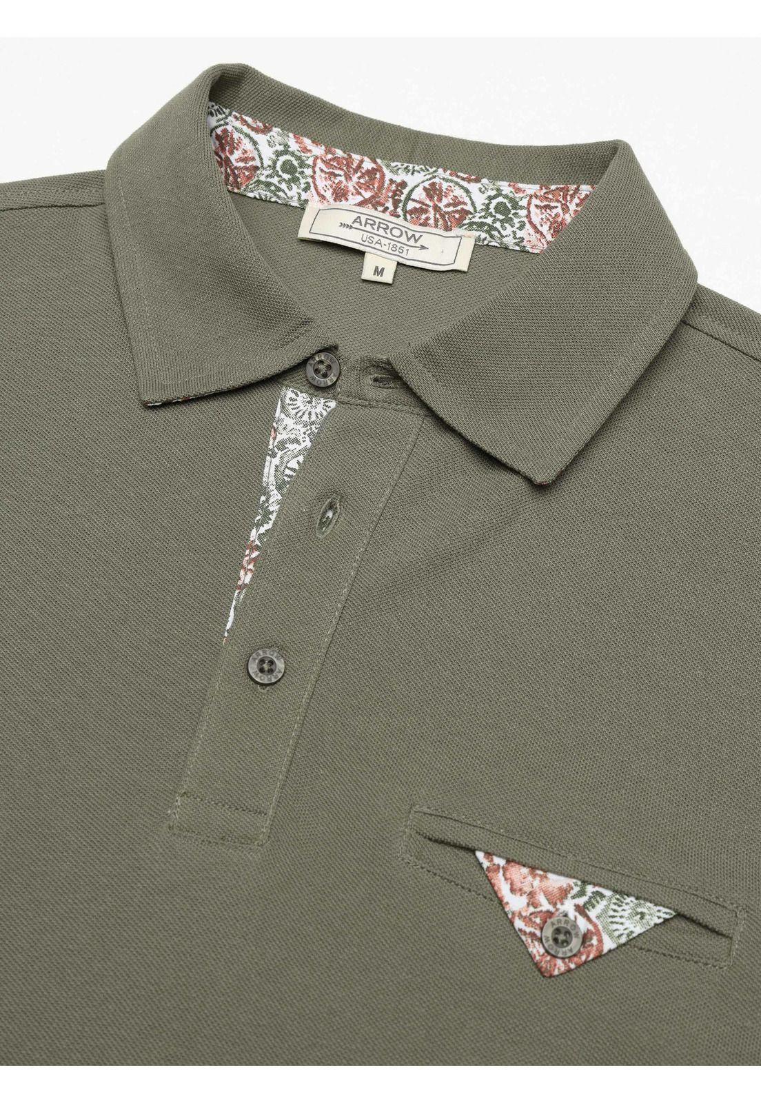 Polera Pique Regular Fit Verde Arrow PO34039VE-4