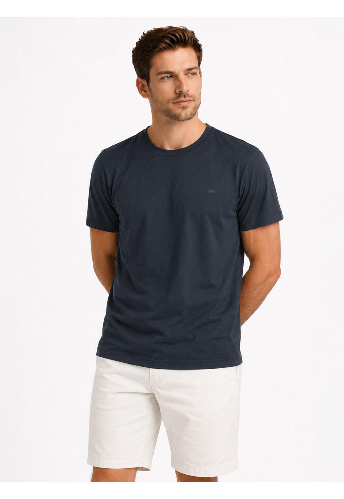Polera Algodón-Modal Lisa Regular Fit Azul Marino Arrow PO34042NB-0