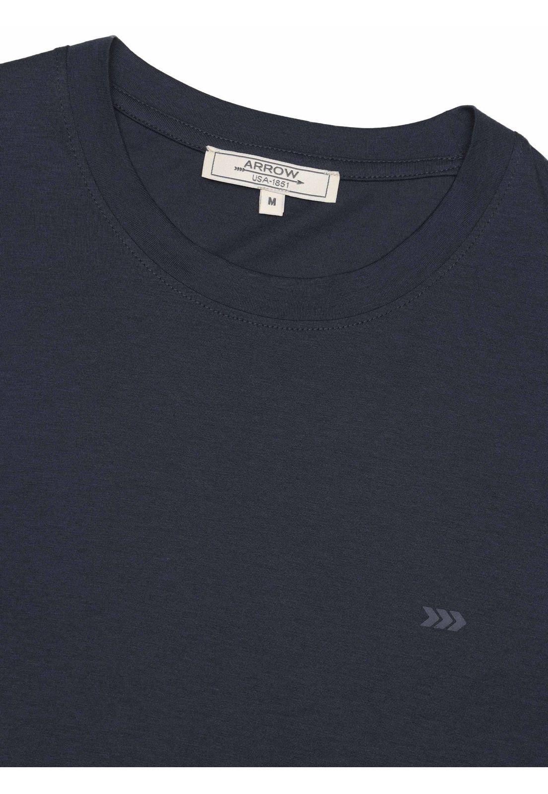 Polera Algodón-Modal Lisa Regular Fit Azul Marino Arrow PO34042NB-4