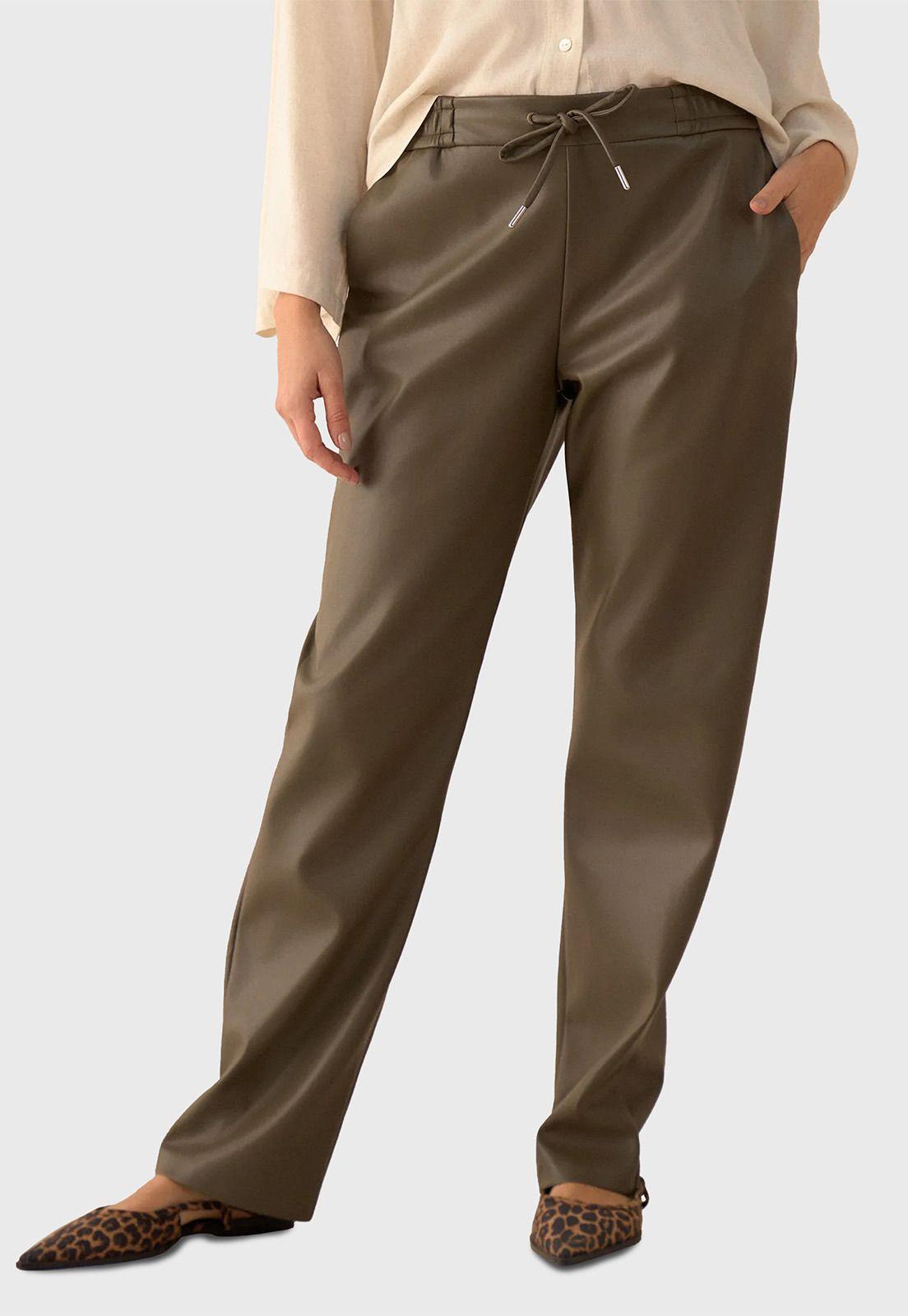 Pantalón efecto cuero Mujer Esprit 631G018-0