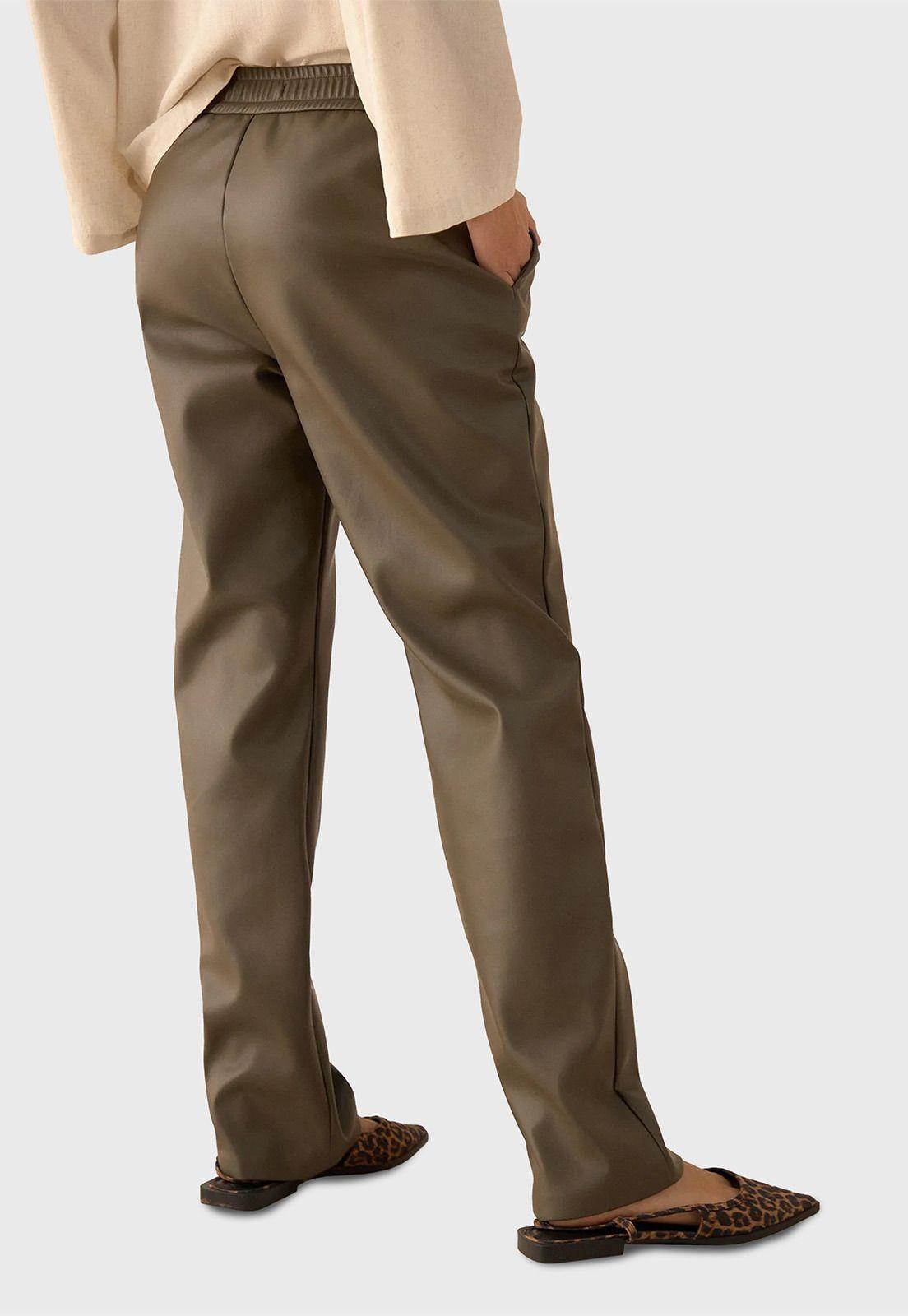 Pantalón efecto cuero Mujer Esprit 631G018-1
