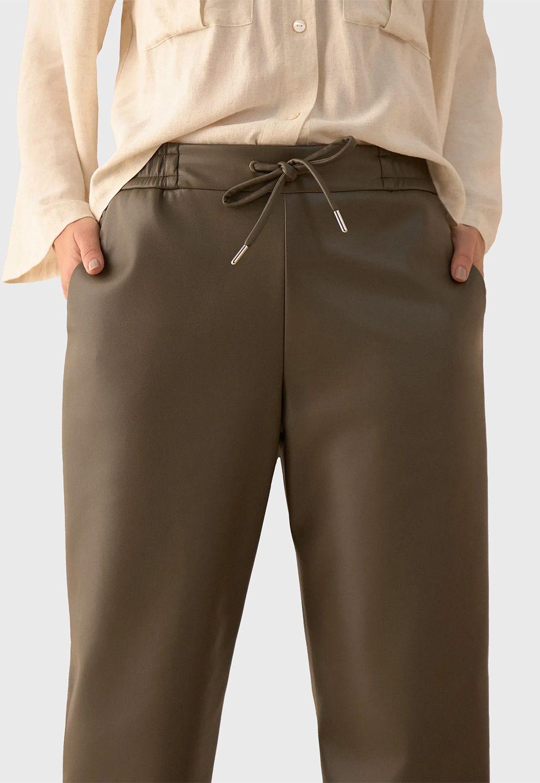 Pantalón efecto cuero Mujer Esprit 631G018-3