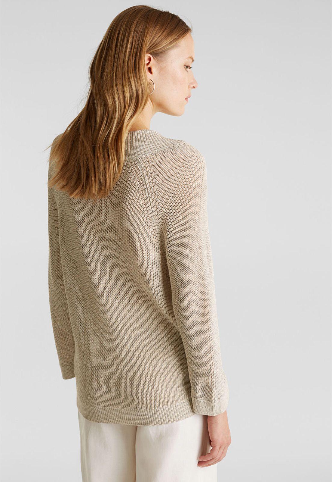Con lino: sweater cuello V-1