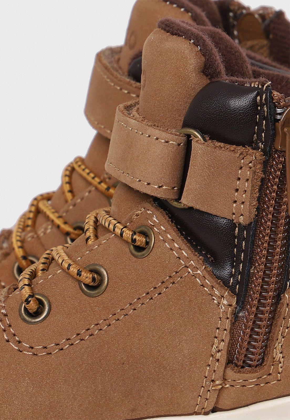 Botín De Cuero Niño Osito-3